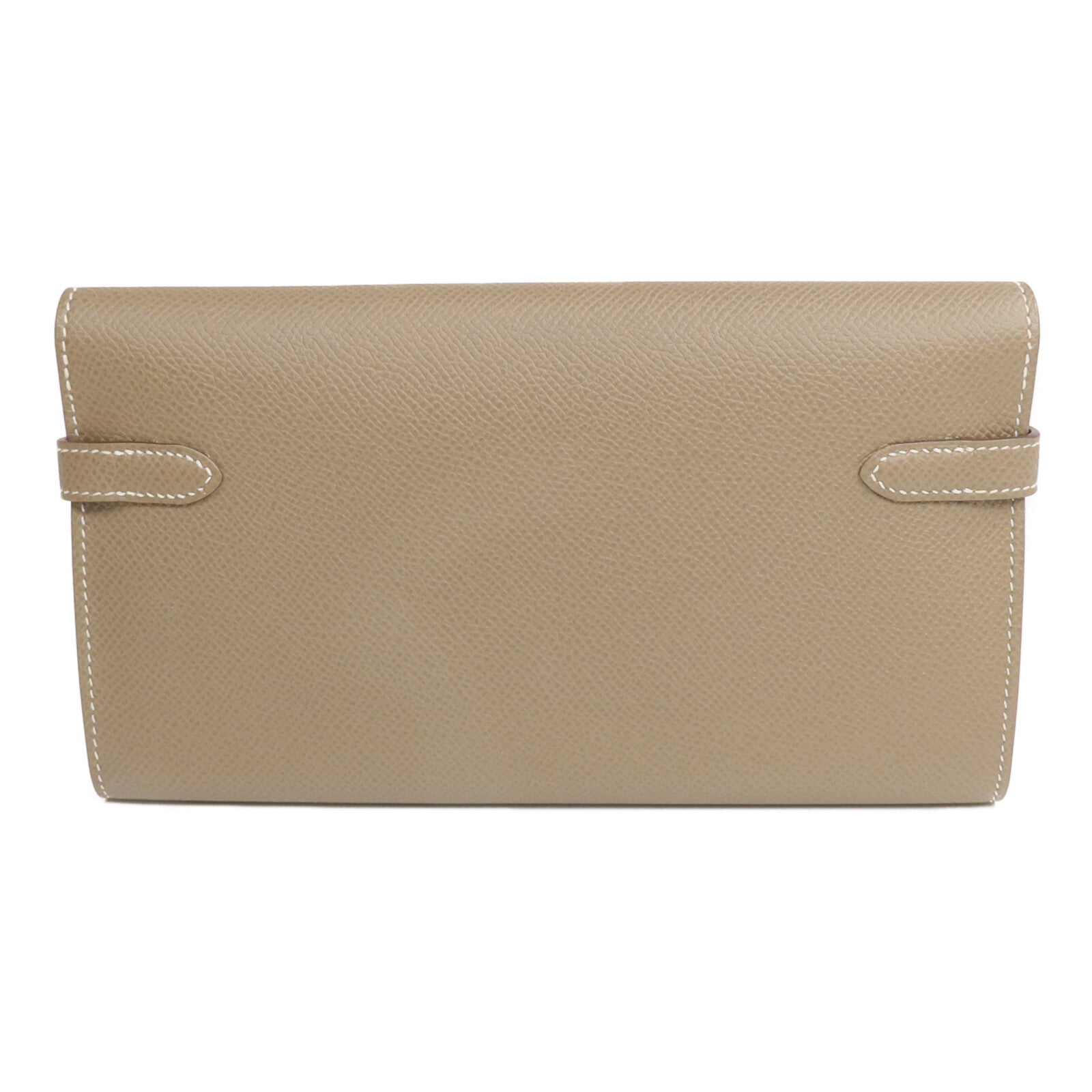 HERMES Epsom皮革Kelly Wallet長錢包Etoupe
