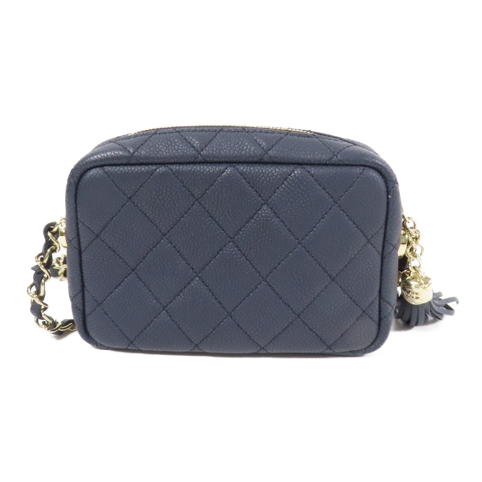 CHANEL 牛皮皮革Shoulder Bag金扣鏈帶肩背袋