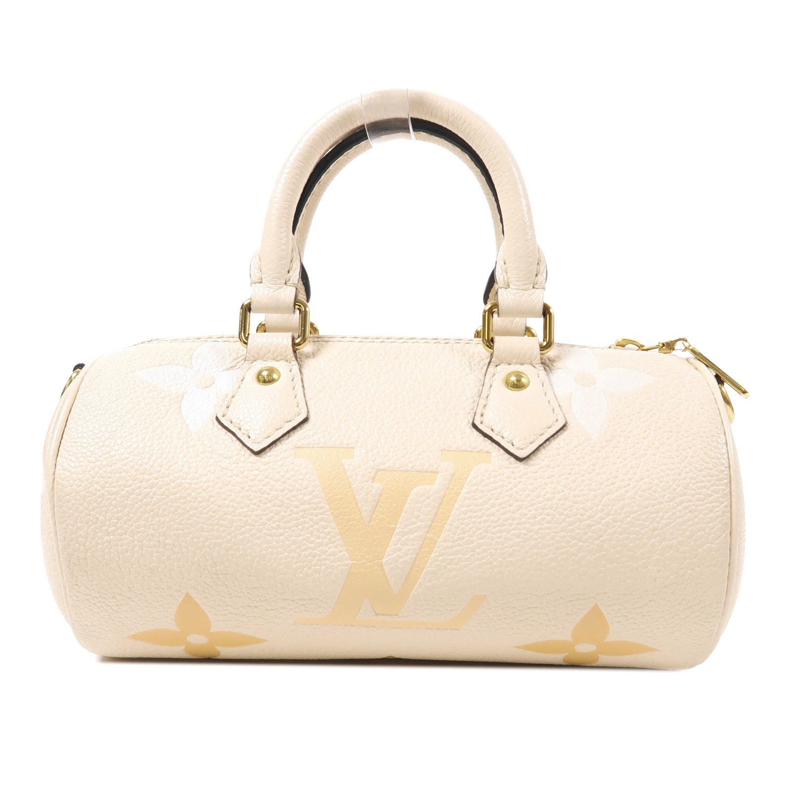 LOUIS VUITTON LV GHW Papillon BB 2 Way Bag M45708 Monogram Empreinte Beige