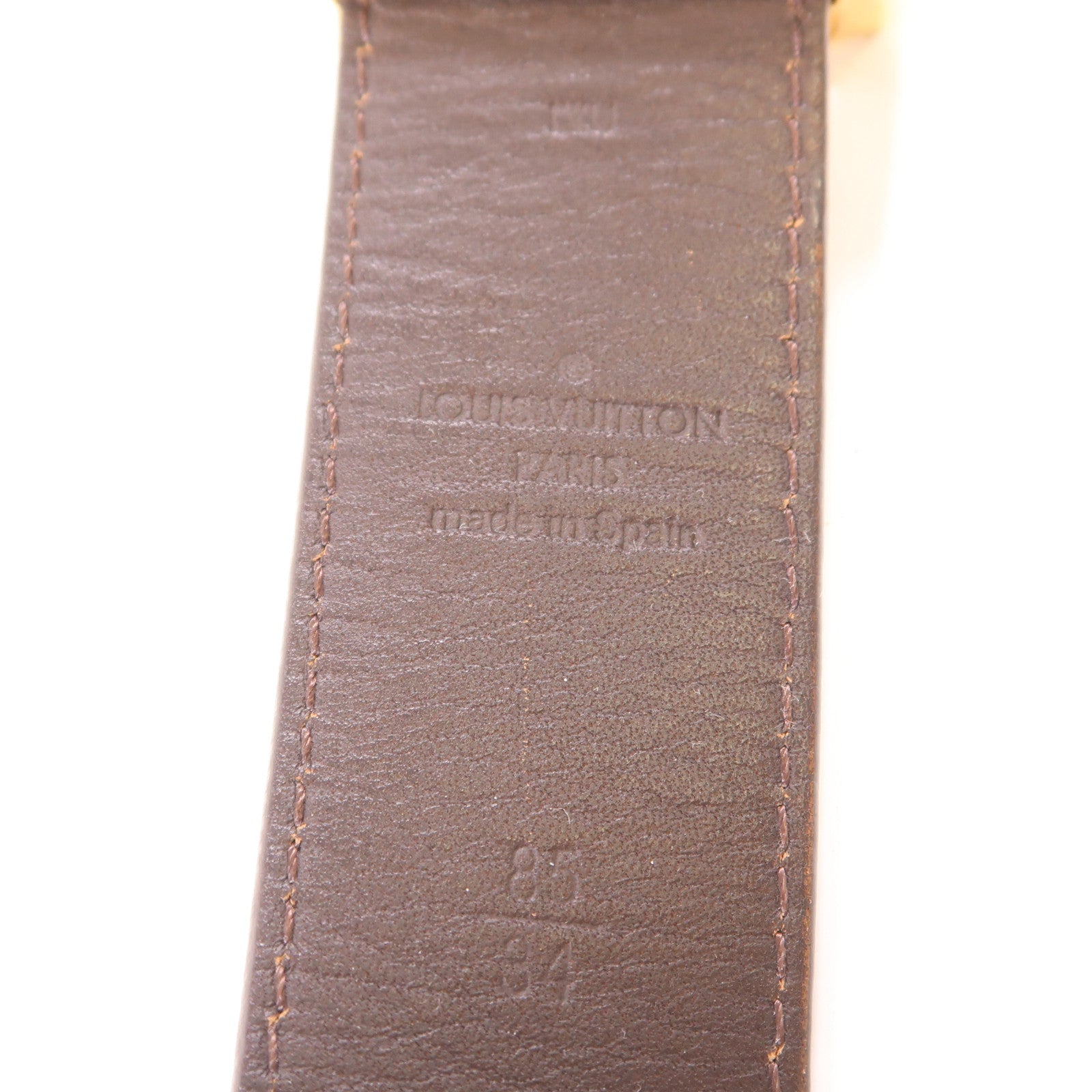 LOUIS VUITTON Monogram Ceinture LV Cut金扣皮帶