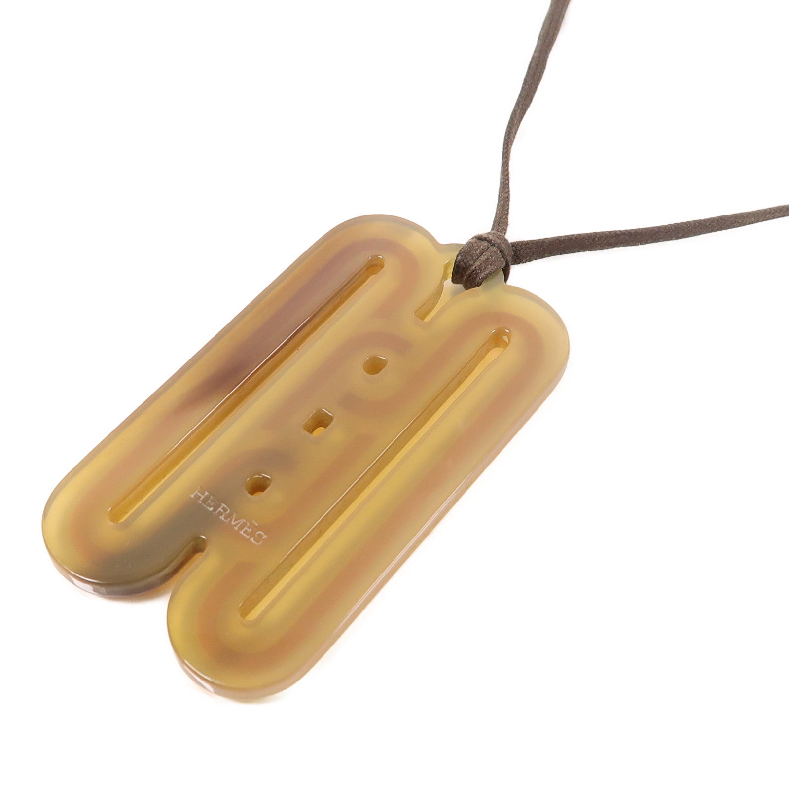 HERMES 水牛角H Motif Buffalo Horn Necklace項鍊