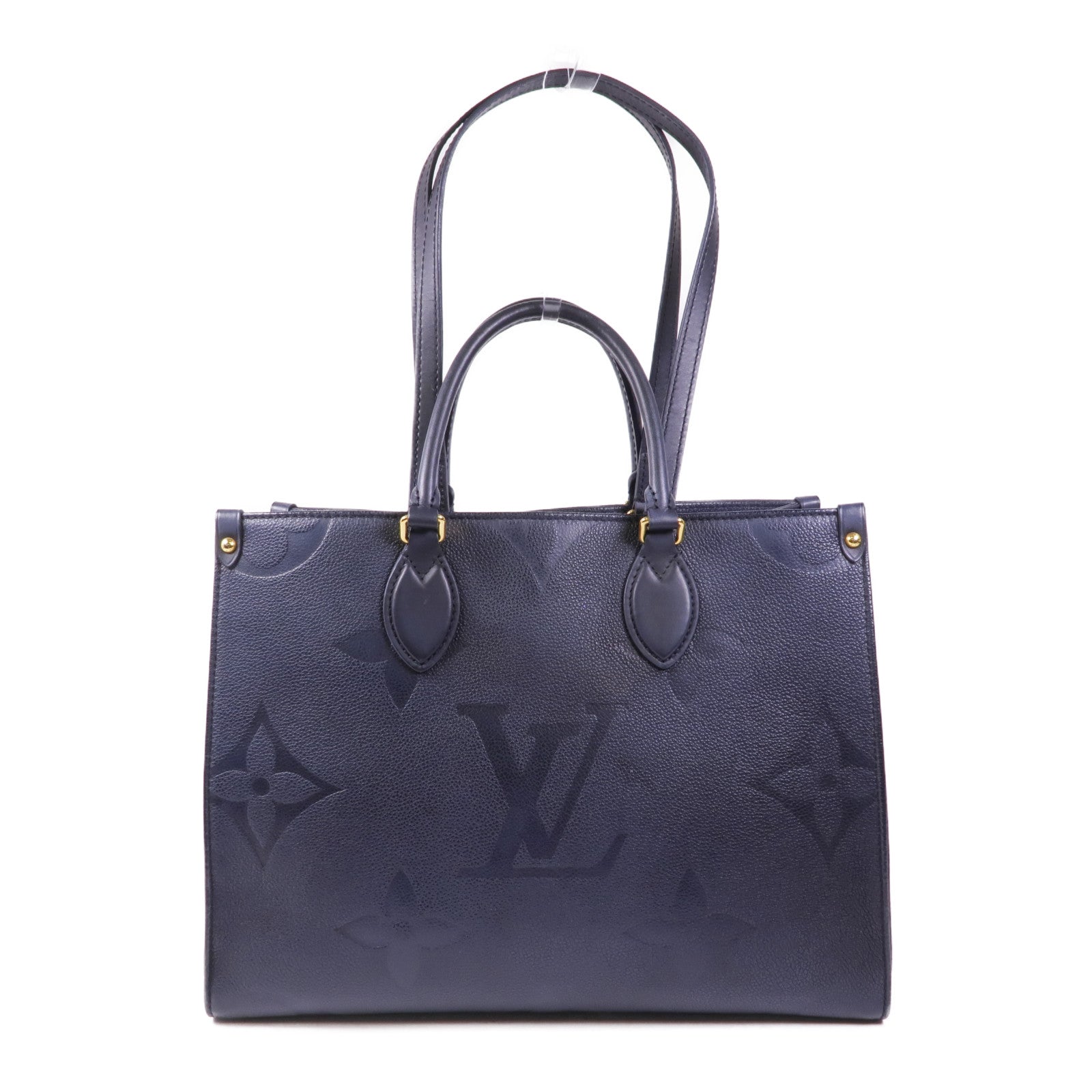 LOUIS VUITTON Monogram Empreinte On The Go MM金扣手挽肩背兩用袋