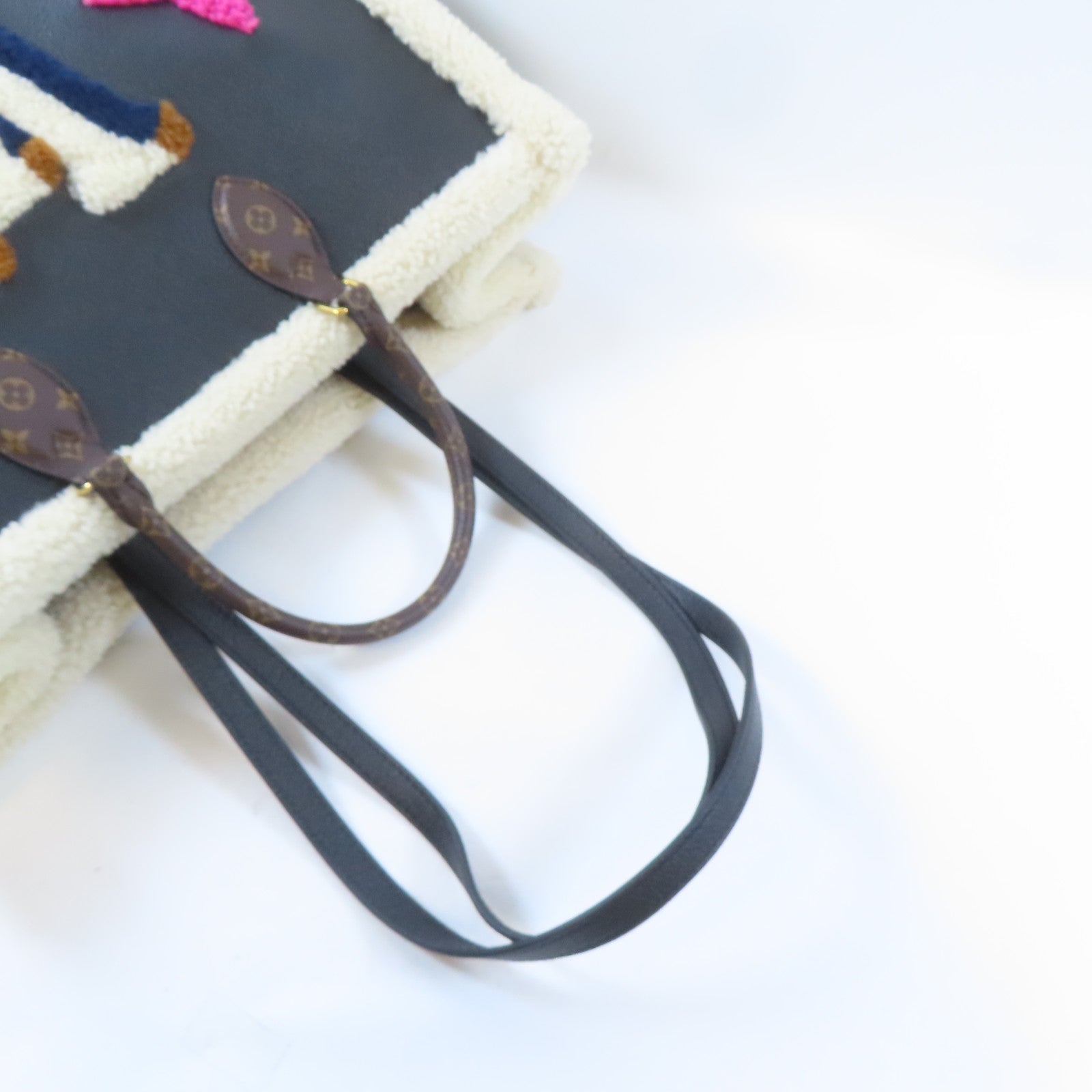 LOUIS VUITTON (PRICE DOWN) LV GHW On The Go GM Tote Bag 2 Way Bag M56958 Calfskin Wool Black