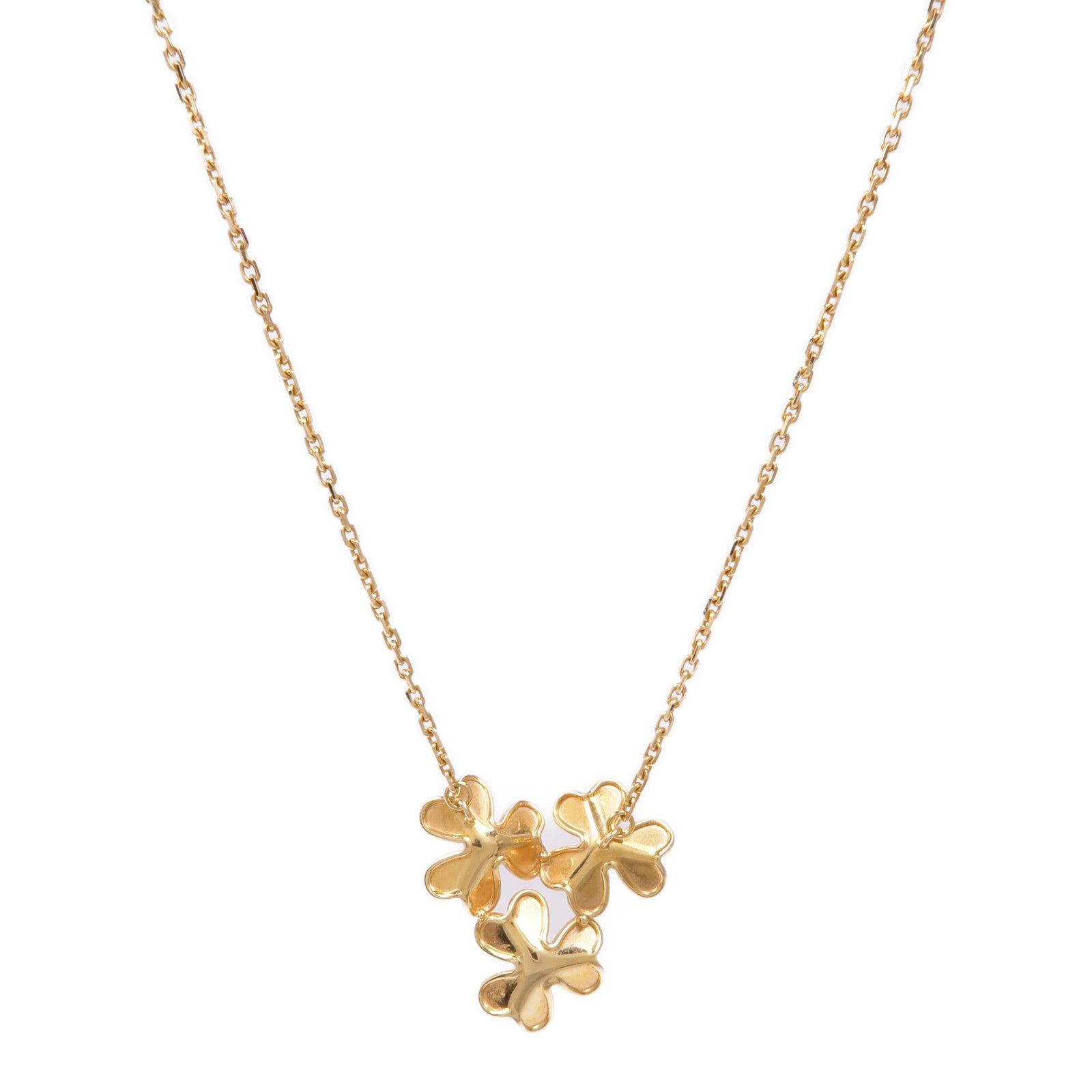 Van Cleef & Arpels 18K黃金Frivole Pendant 3 Flowers Mini Model鑽石項鍊