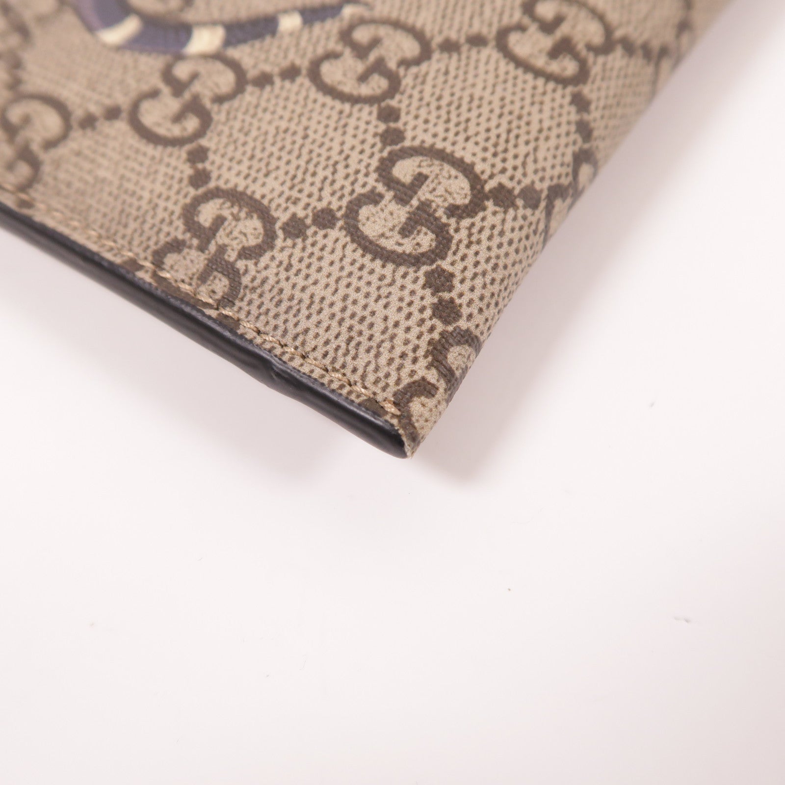 GUCCI 塗層帆布Long Wallet銀扣長錢包