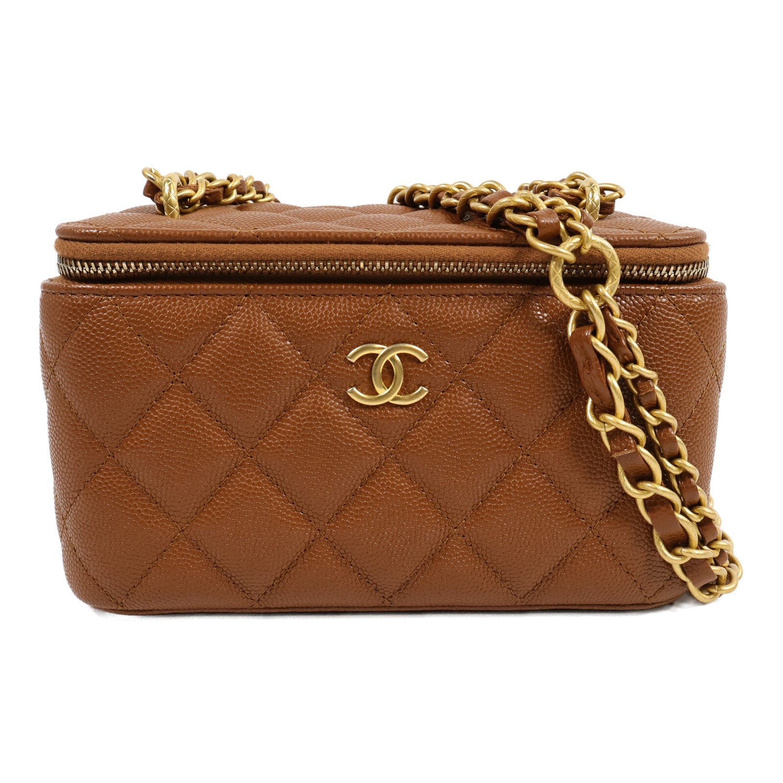 CHANEL 牛皮皮革Twin Crush鏈帶肩背袋