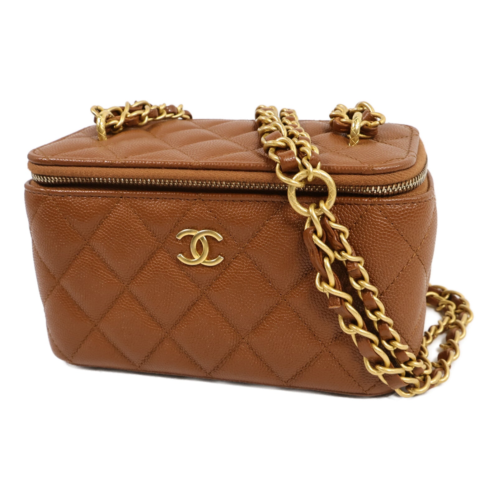 CHANEL 牛皮皮革Twin Crush鏈帶肩背袋