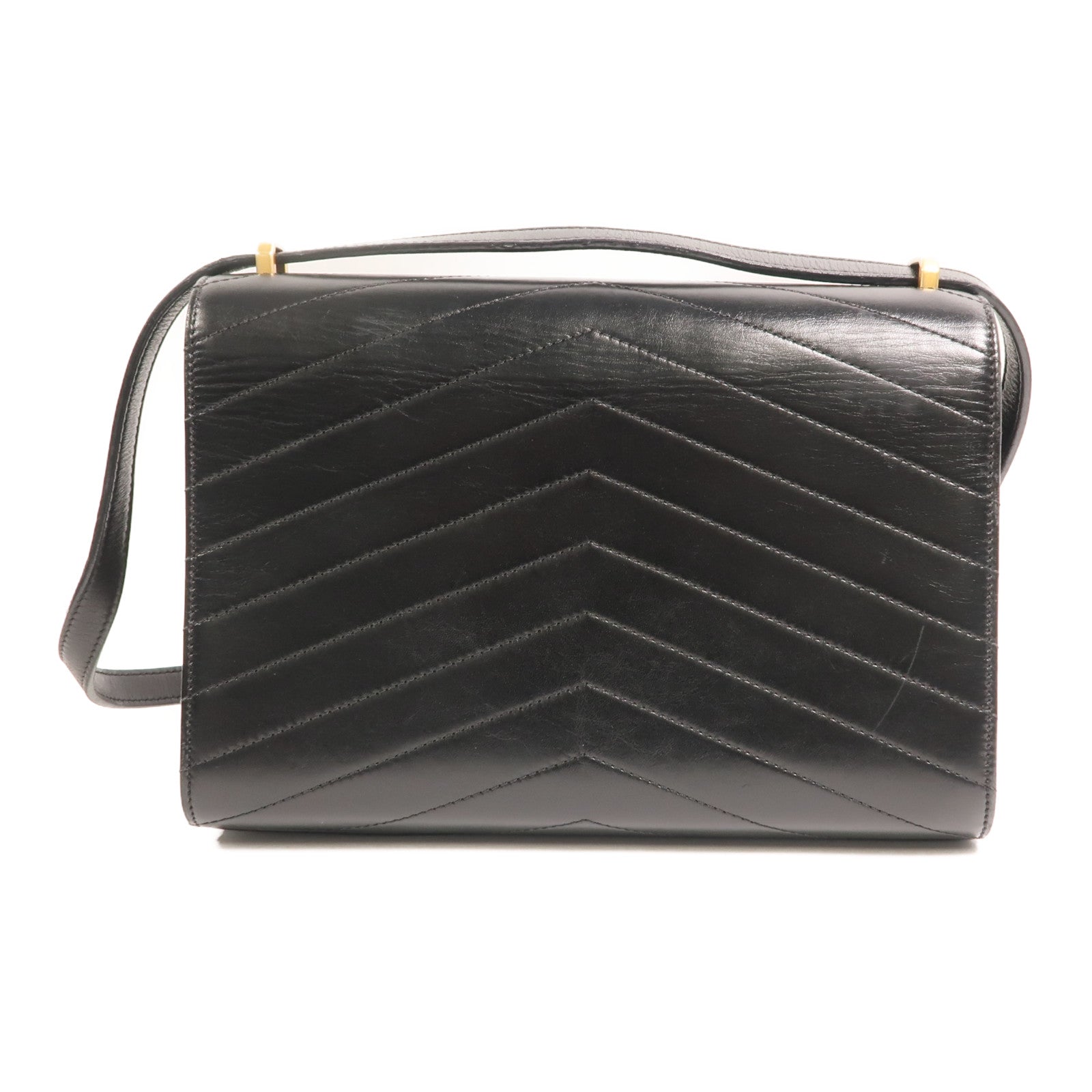 CHANEL 牛皮皮革Chevron Medal鏈帶肩背袋