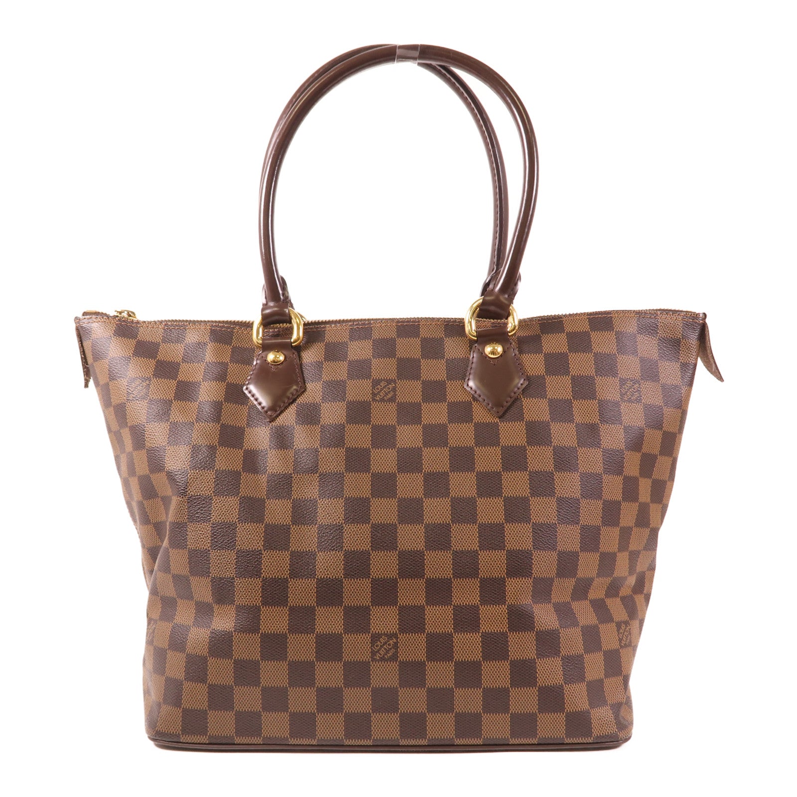 LOUIS VUITTON Damier Saleya MM金扣肩背袋/手挽袋