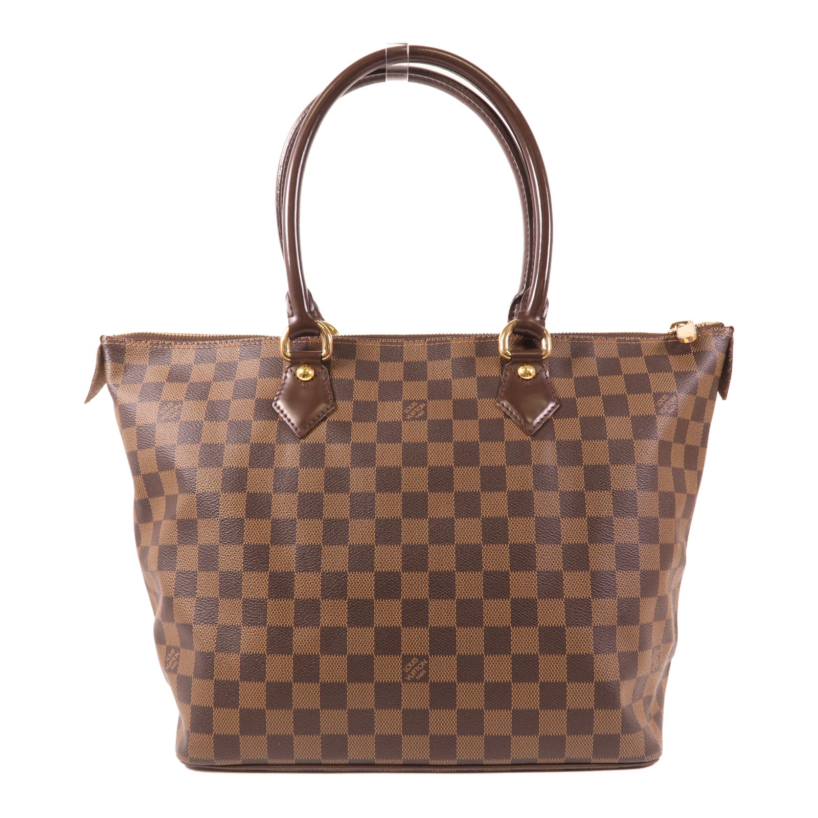 LOUIS VUITTON Damier Saleya MM金扣肩背袋/手挽袋
