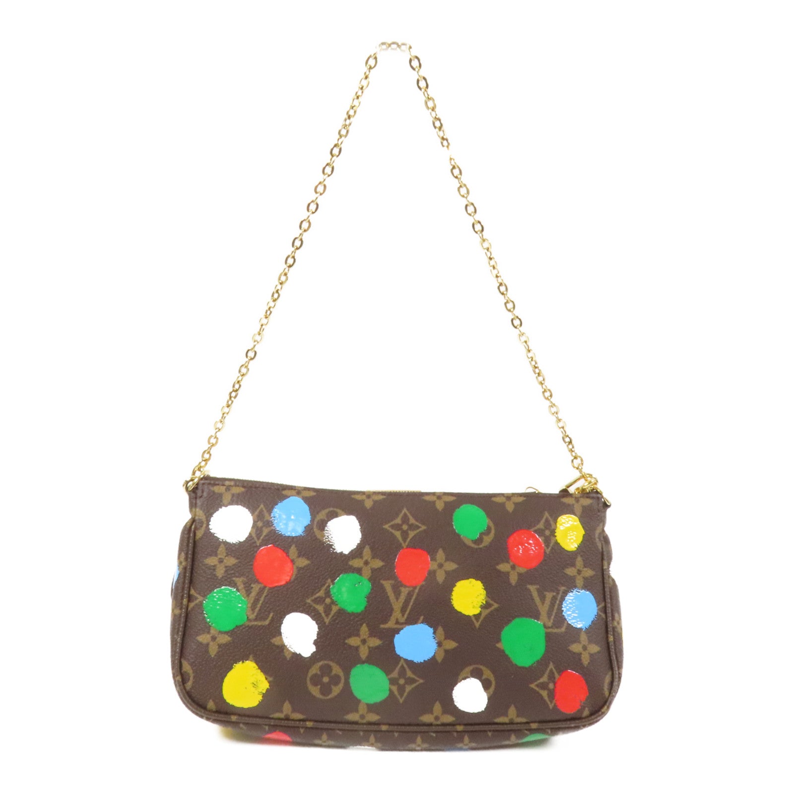 LOUIS VUITTON Monogram LV X YK Pochette金扣手挽肩背兩用袋