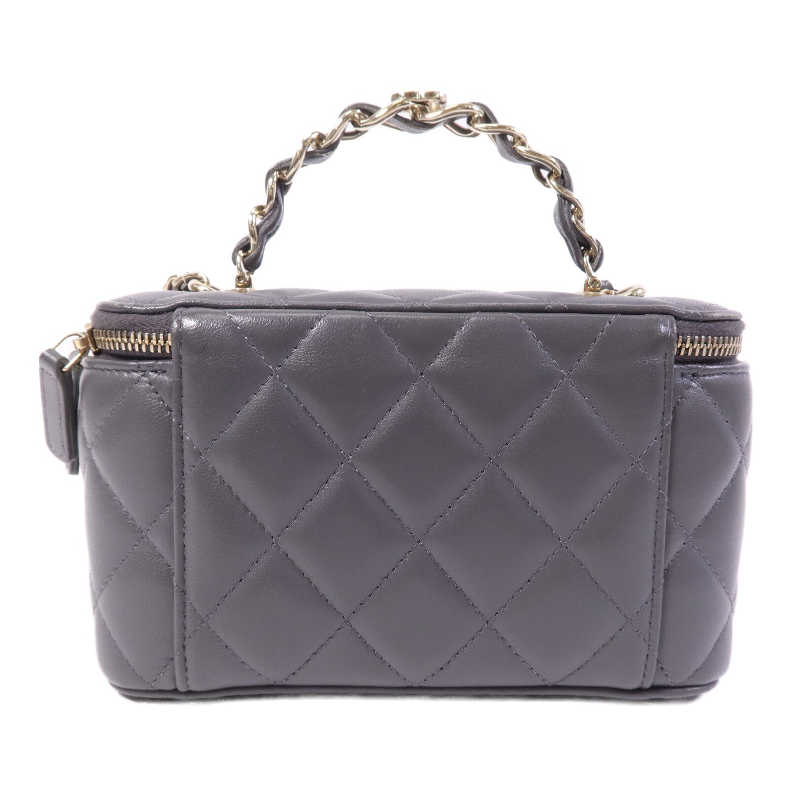 CHANEL 羊皮皮革Vanity Case金扣鏈帶肩背袋