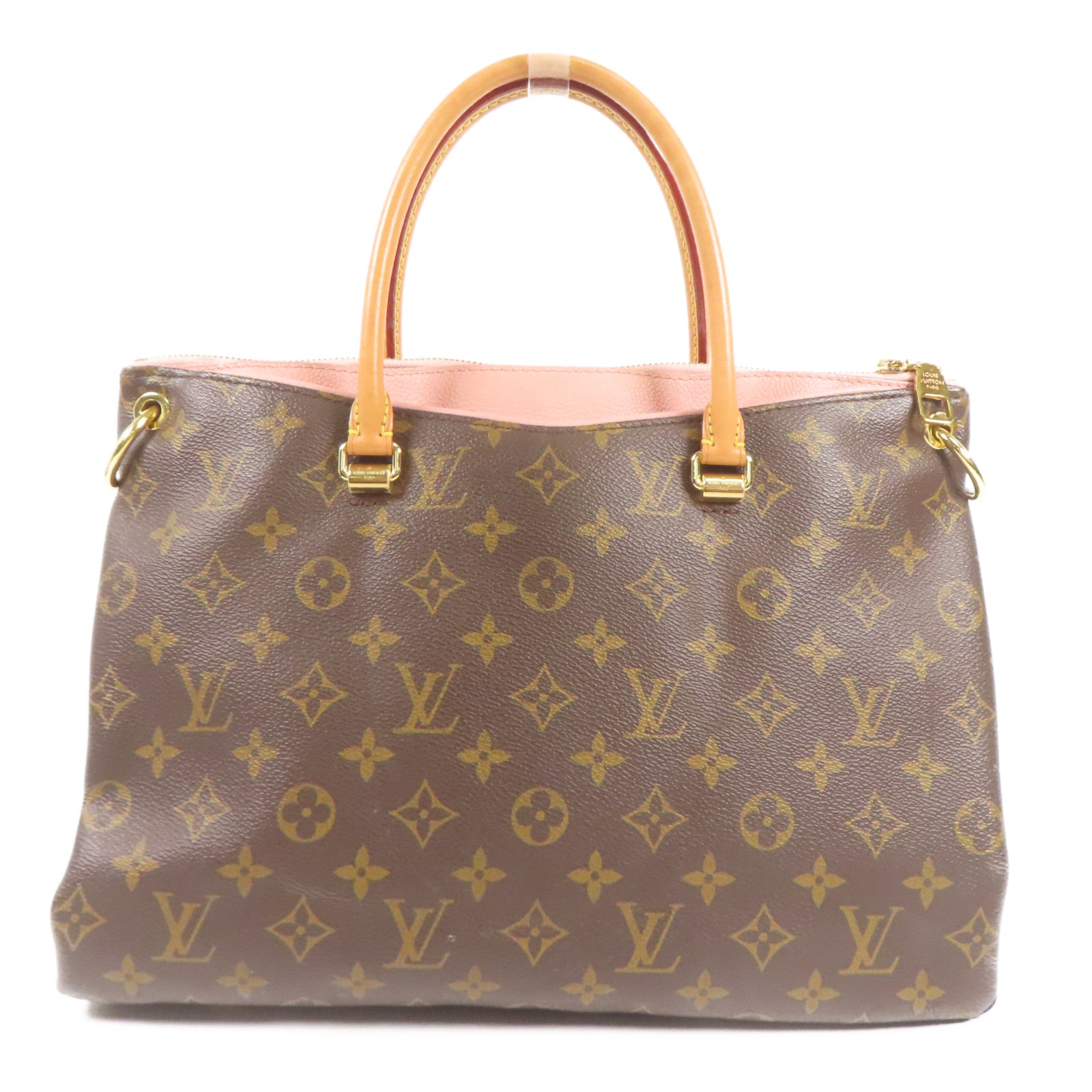 LOUIS VUITTON LV GHW Pallas MM 2way Shoulder Bag M43400 Monogram Brown/Pink