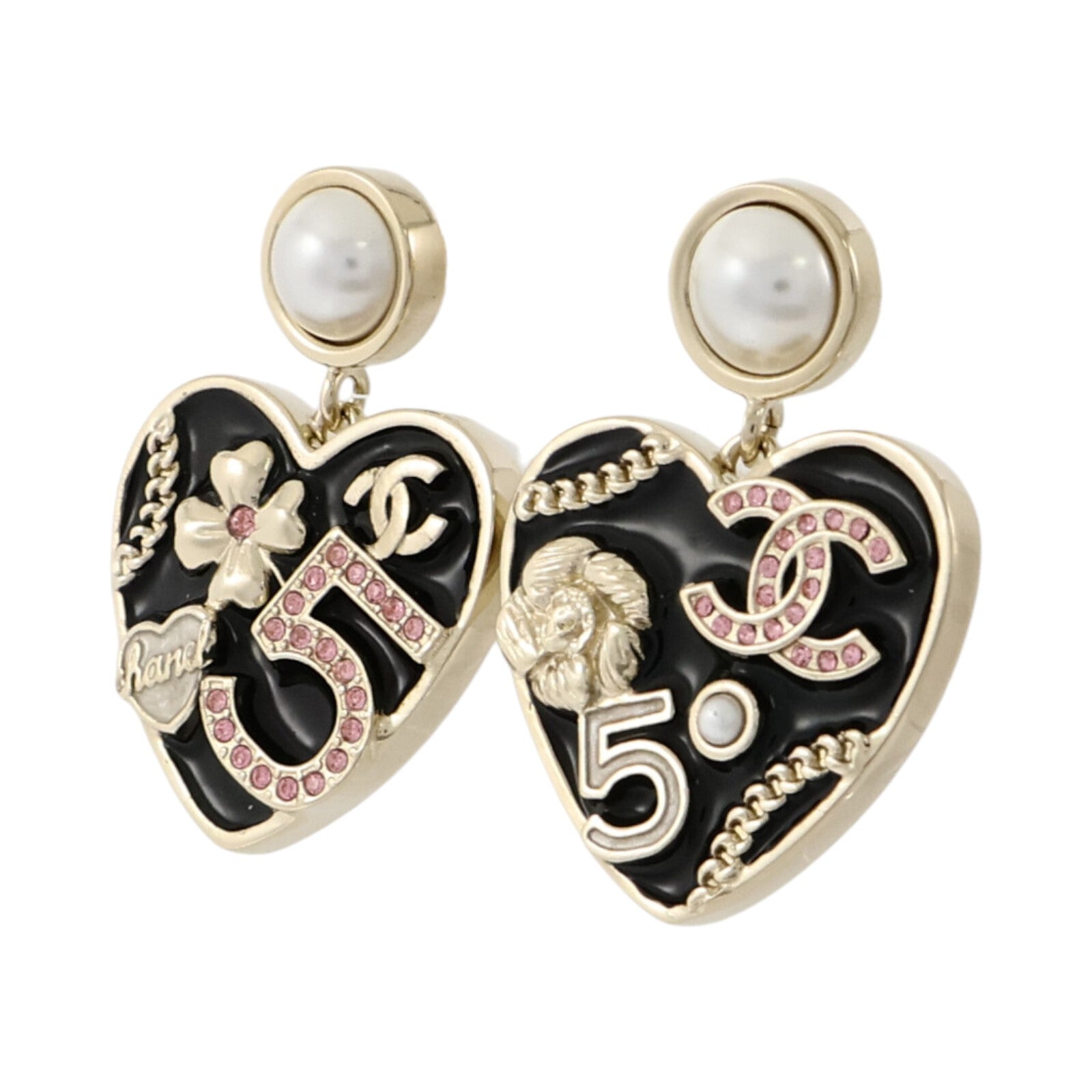 CHANEL 金屬/PVC/琺瑯Earrings耳環