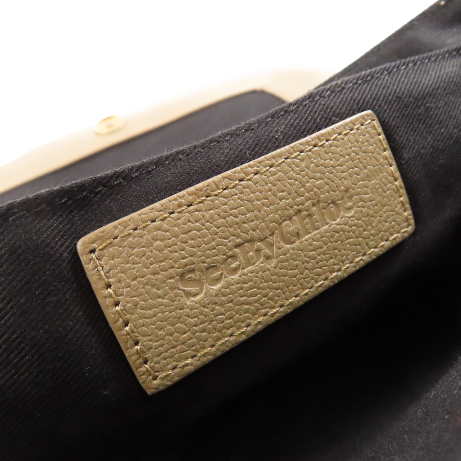 Chloe 牛皮皮革Shoulder Bag金扣鏈帶肩背袋