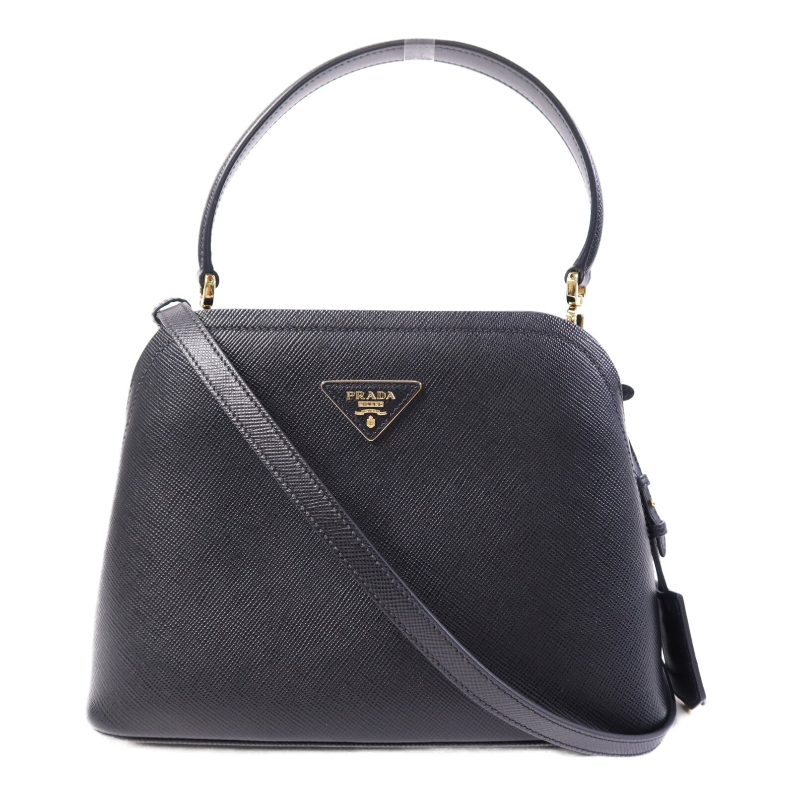 PRADA 【激減優惠】牛皮皮革2 Way Shoulder Bag金扣肩背袋
