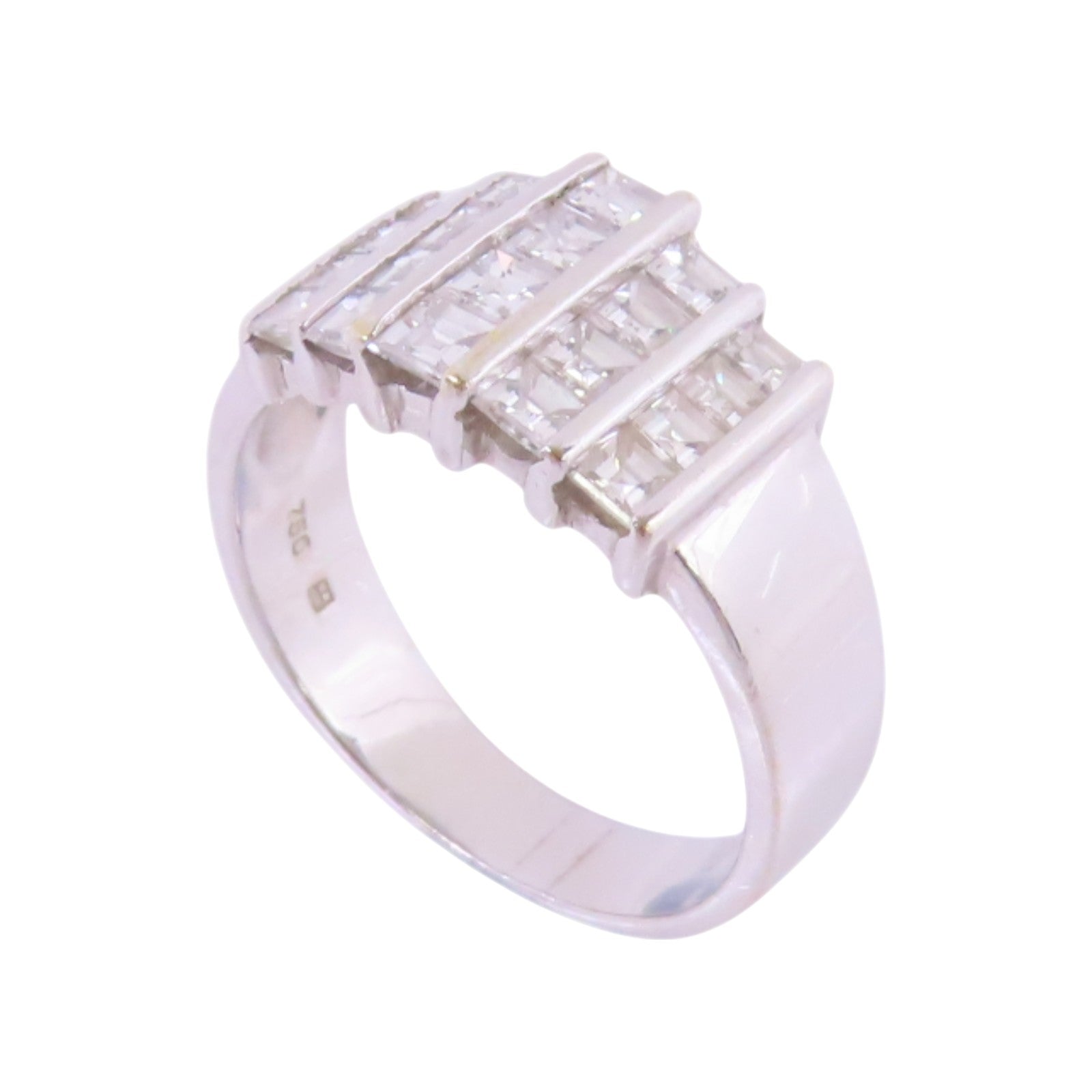 JEWELRY 【激減優惠】18K白金/鑽石Diamond Ring戒指US#7.25