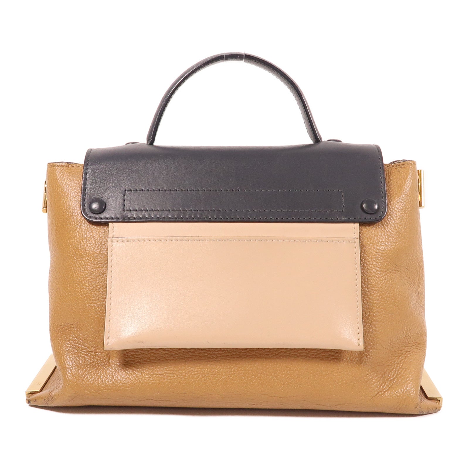 Chloe 牛皮皮革Shoulder Bag金扣手挽肩背兩用袋