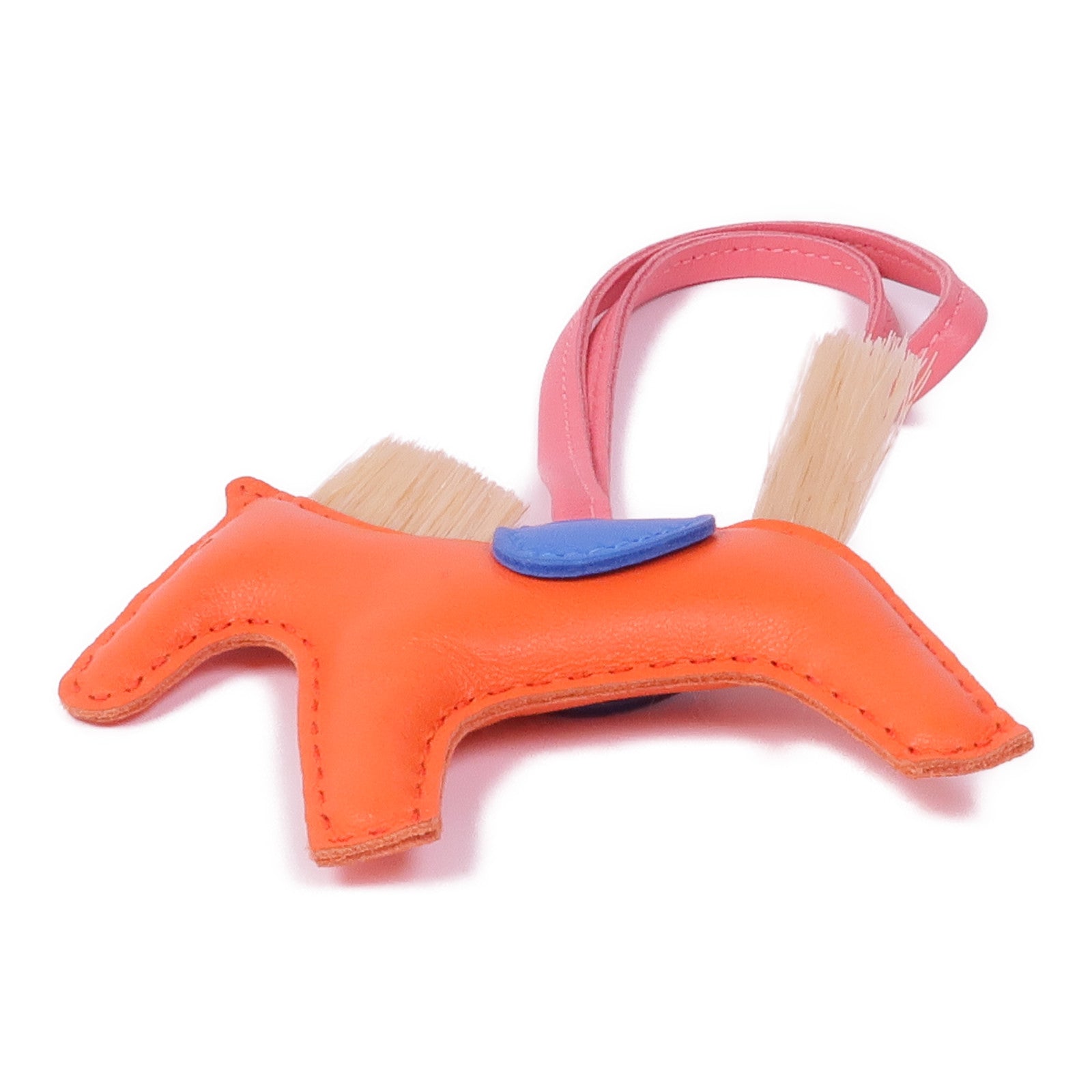 HERMES Milo皮革/馬鬃毛Rodeo PM Charm掛飾