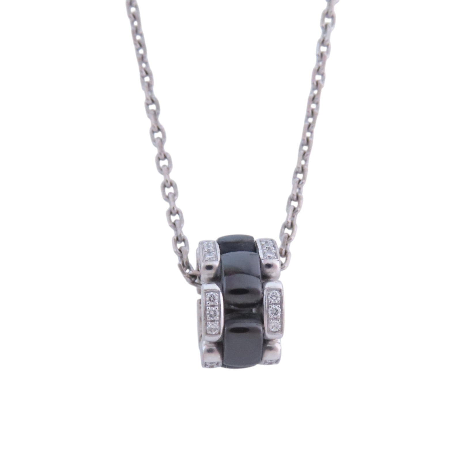 CHANEL 18K白金/陶瓷Ceramics Ultra Diamond Necklace鑽石項鏈