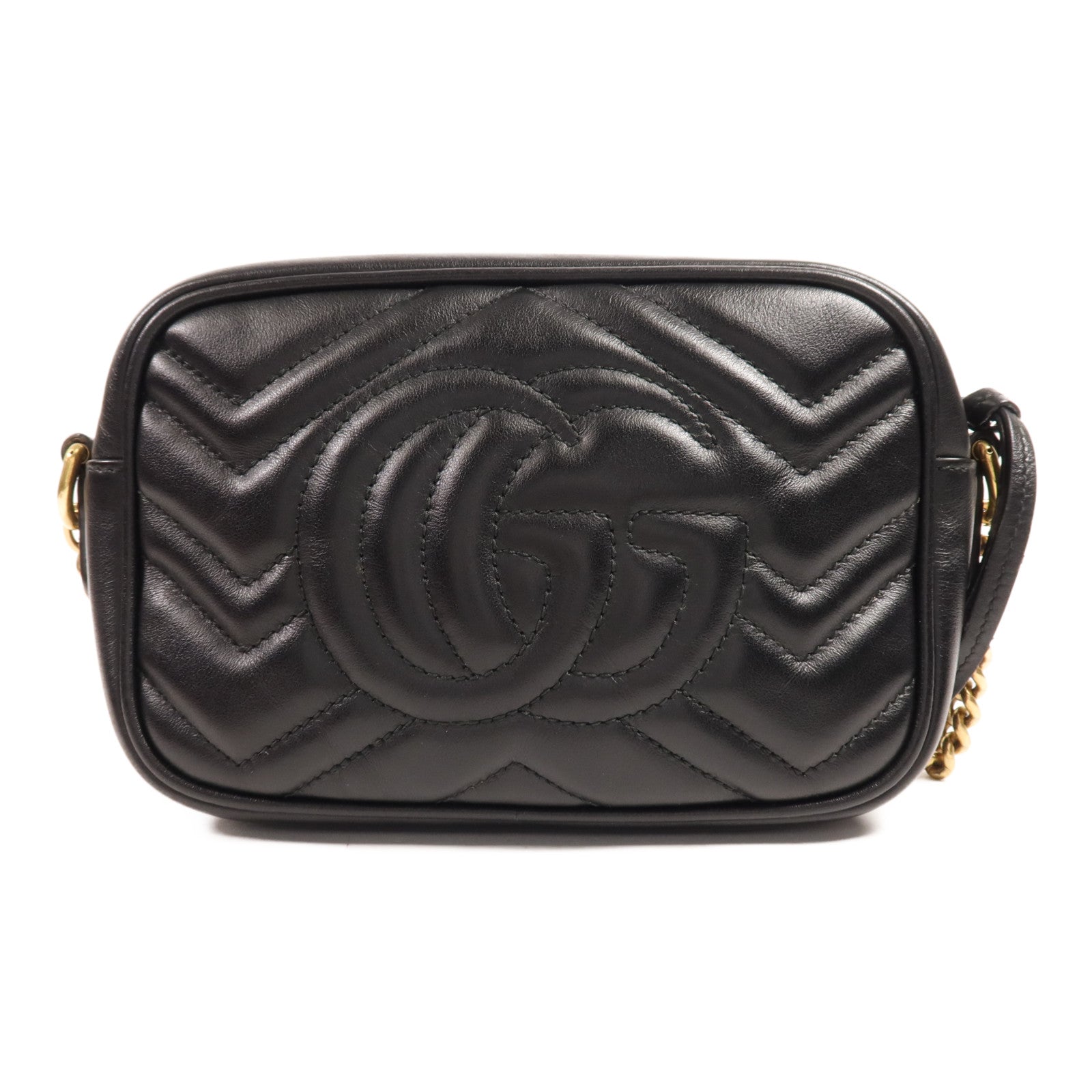 GUCCI 牛皮皮革GG Marmont金扣肩背袋