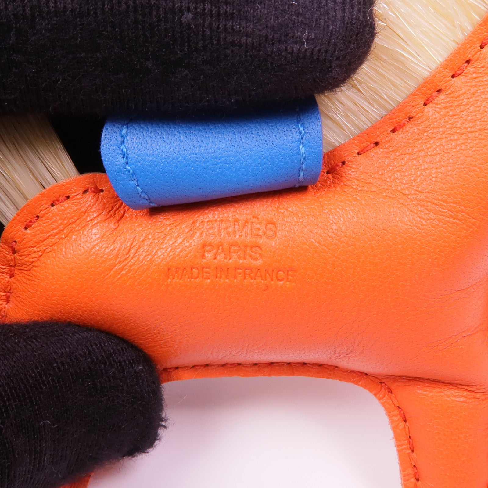 HERMES Milo皮革/馬鬃毛Rodeo PM Charm掛飾