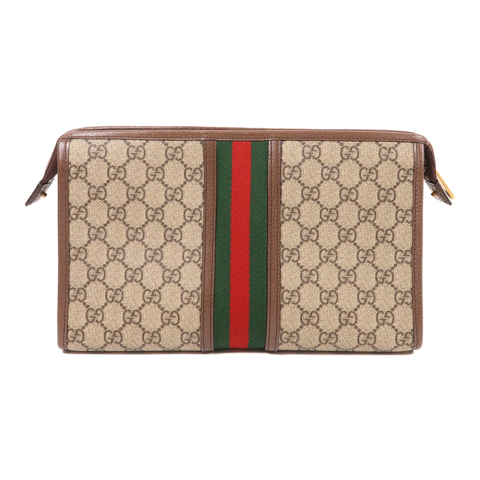 GUCCI 【激減優惠】塗層帆布Ophidia Toiletry Case金扣手拿包