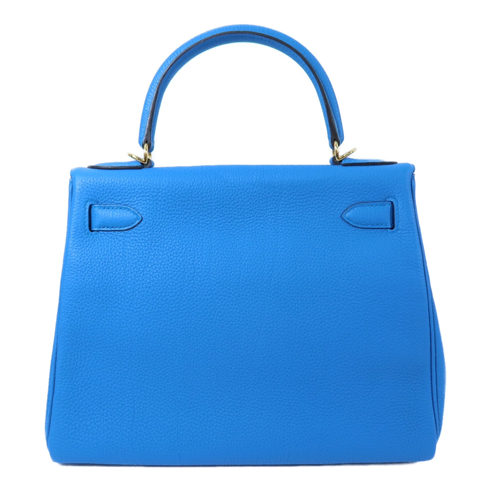HERMES Togo皮革Kelly 28手挽肩背兩用袋Bleu Zanzibar