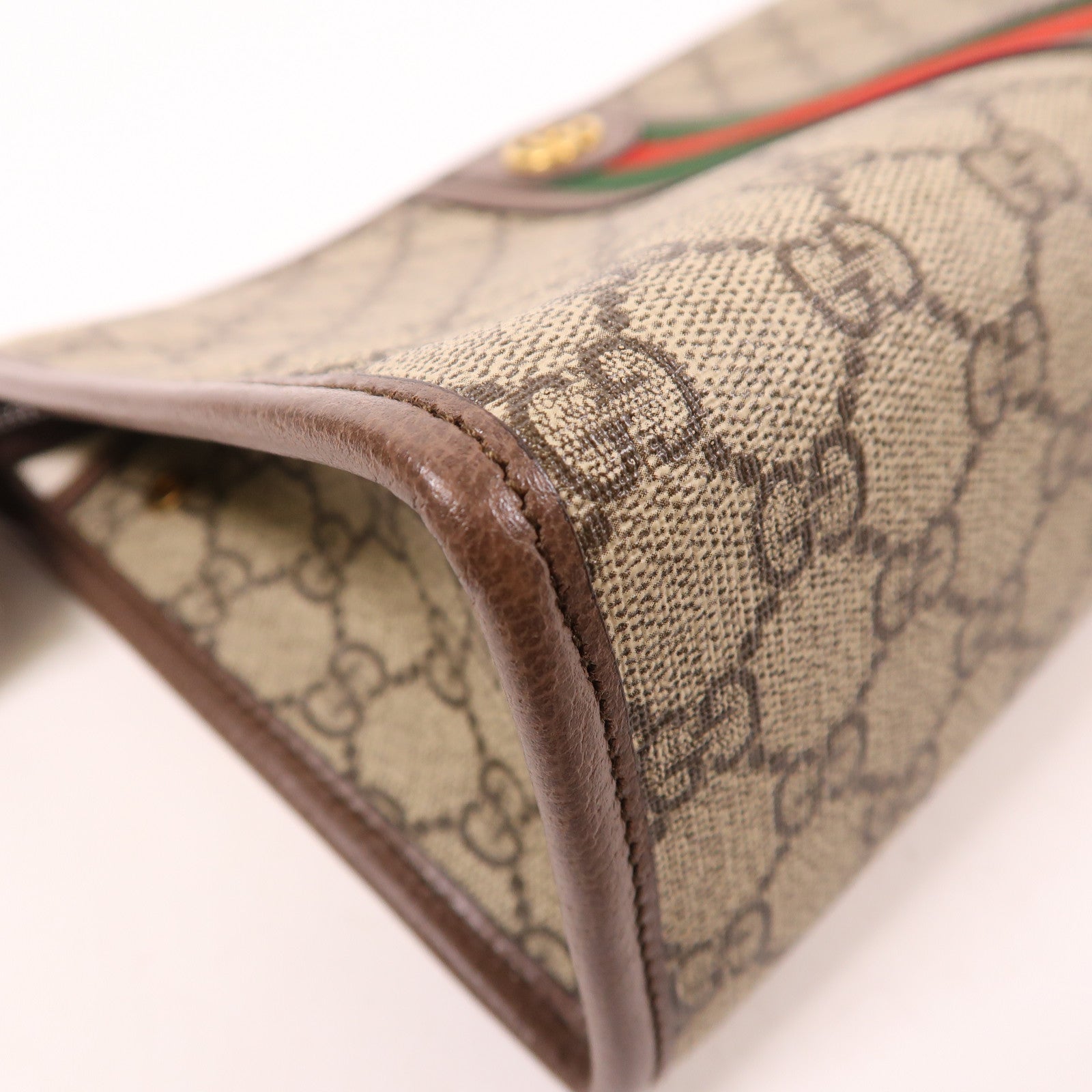 GUCCI 塗層帆布Ophidia Toiletry Case金扣手拿包