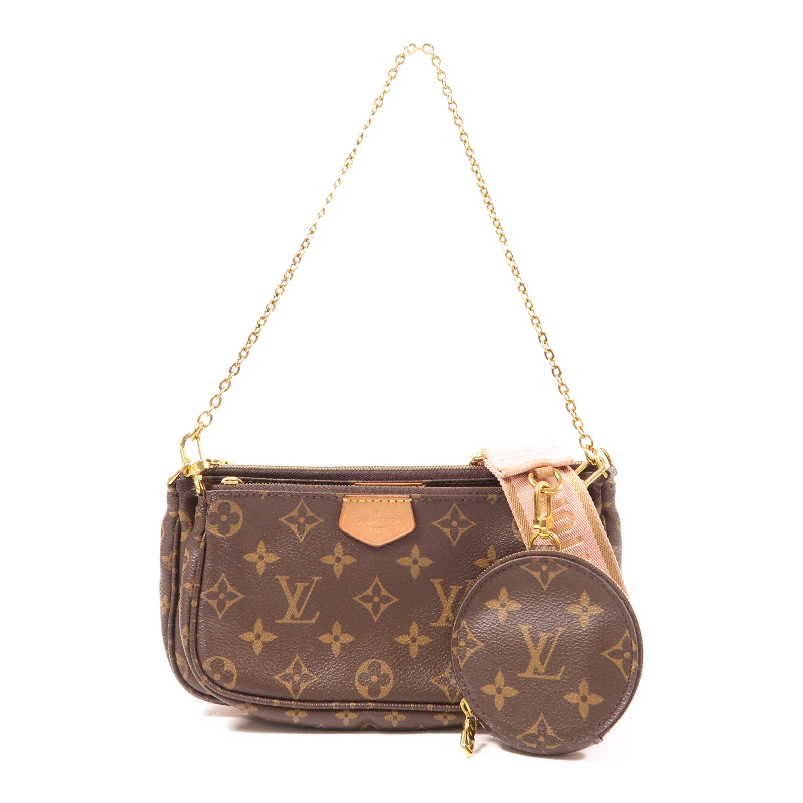 LOUIS VUITTON LV GHW Multi Pochette Accessoires 2 Way Bag M44840 Monogram Brown