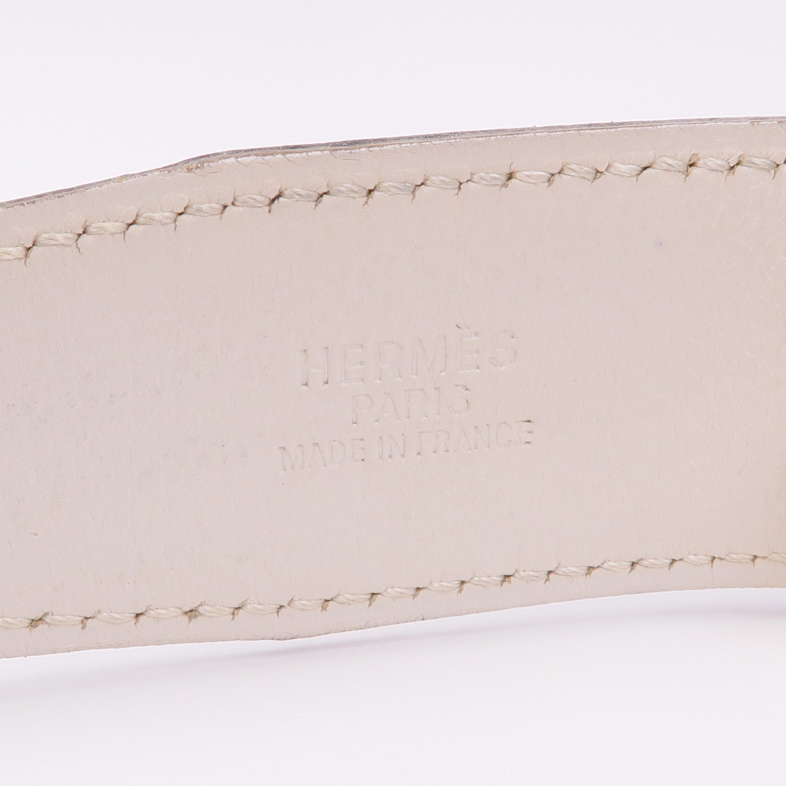 HERMES Epsom皮革Belt銀扣皮帶Blue Jean