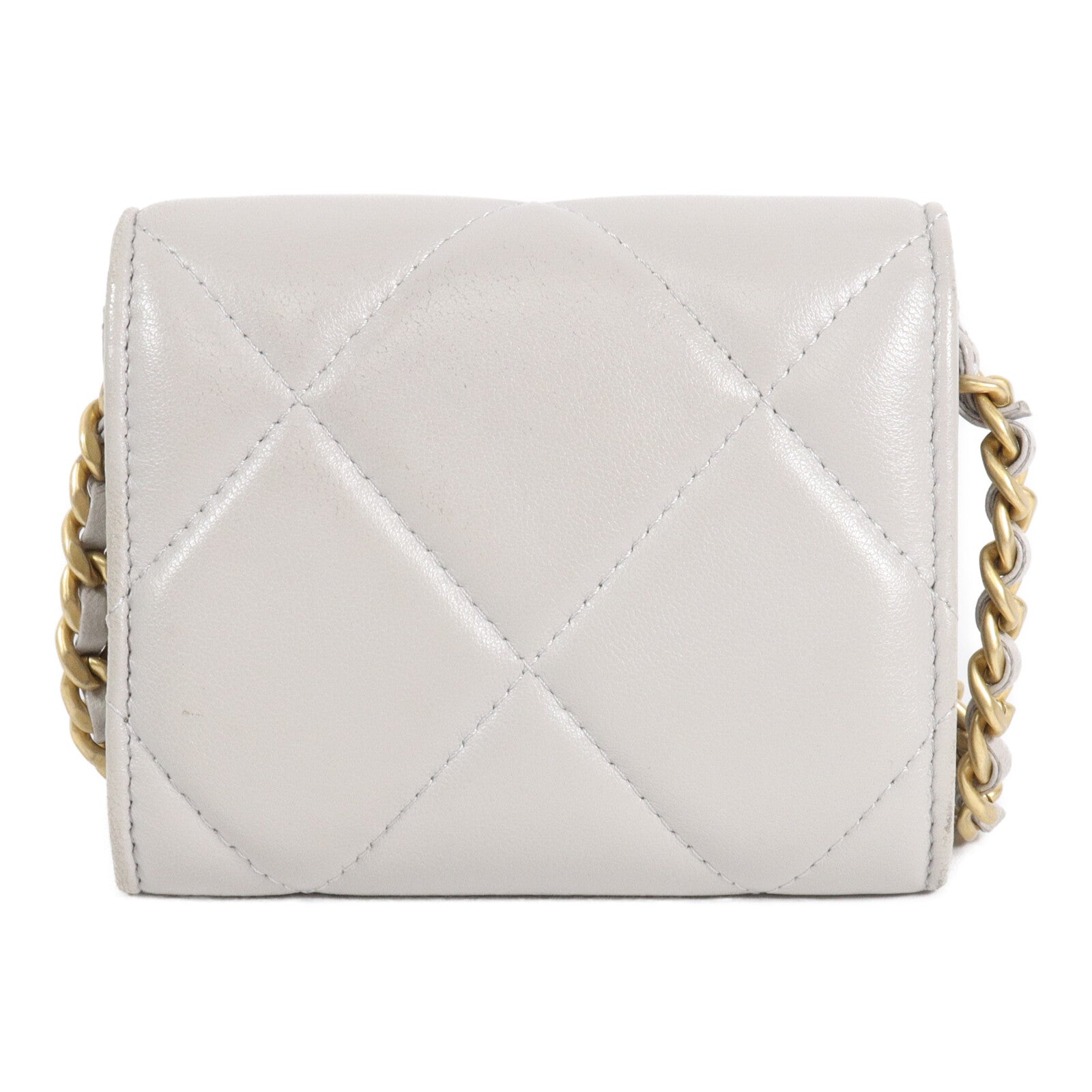 CHANEL 羊皮皮革Chanel 19 Chain Coin Purse鏈帶肩背袋