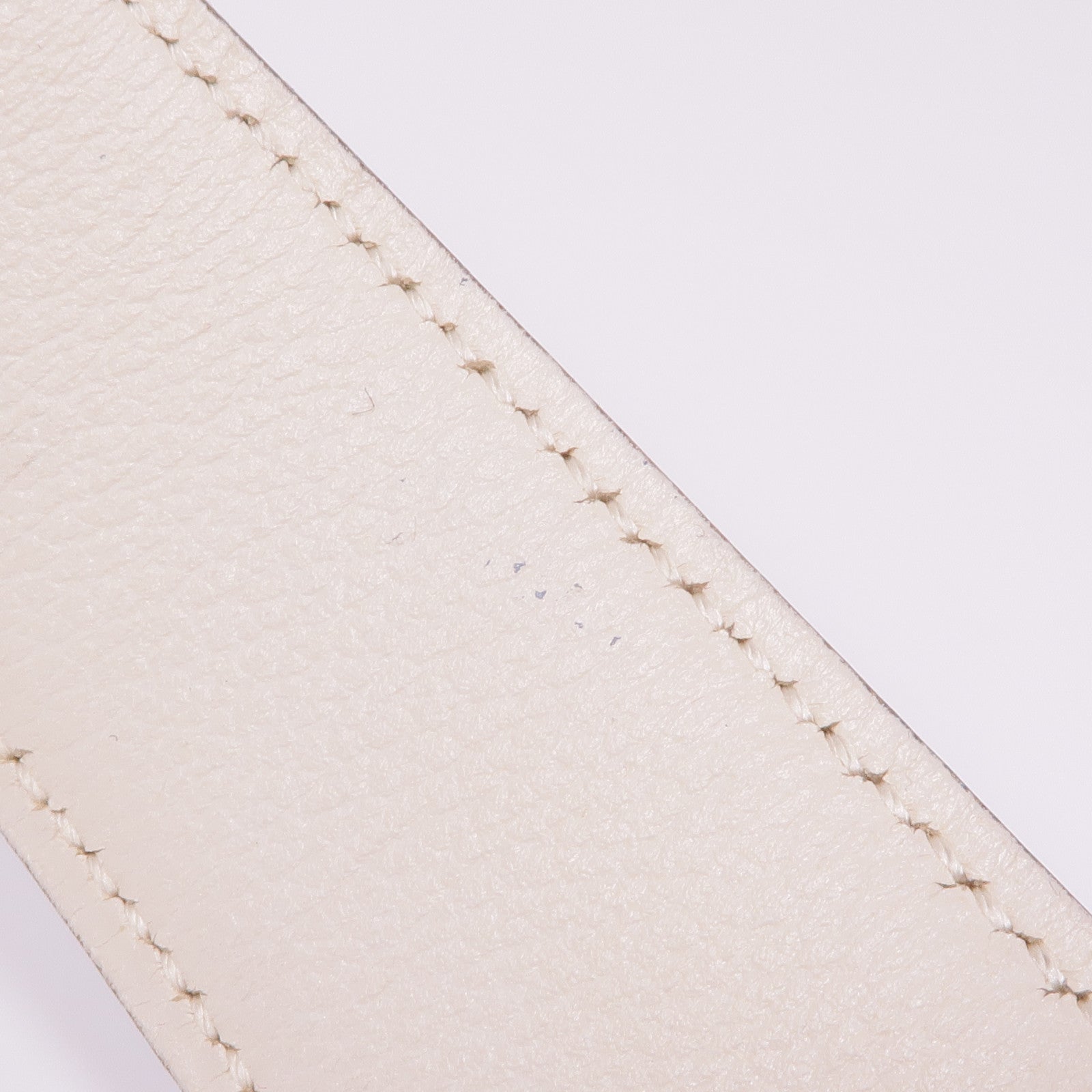 HERMES Epsom皮革Belt銀扣皮帶Blue Jean