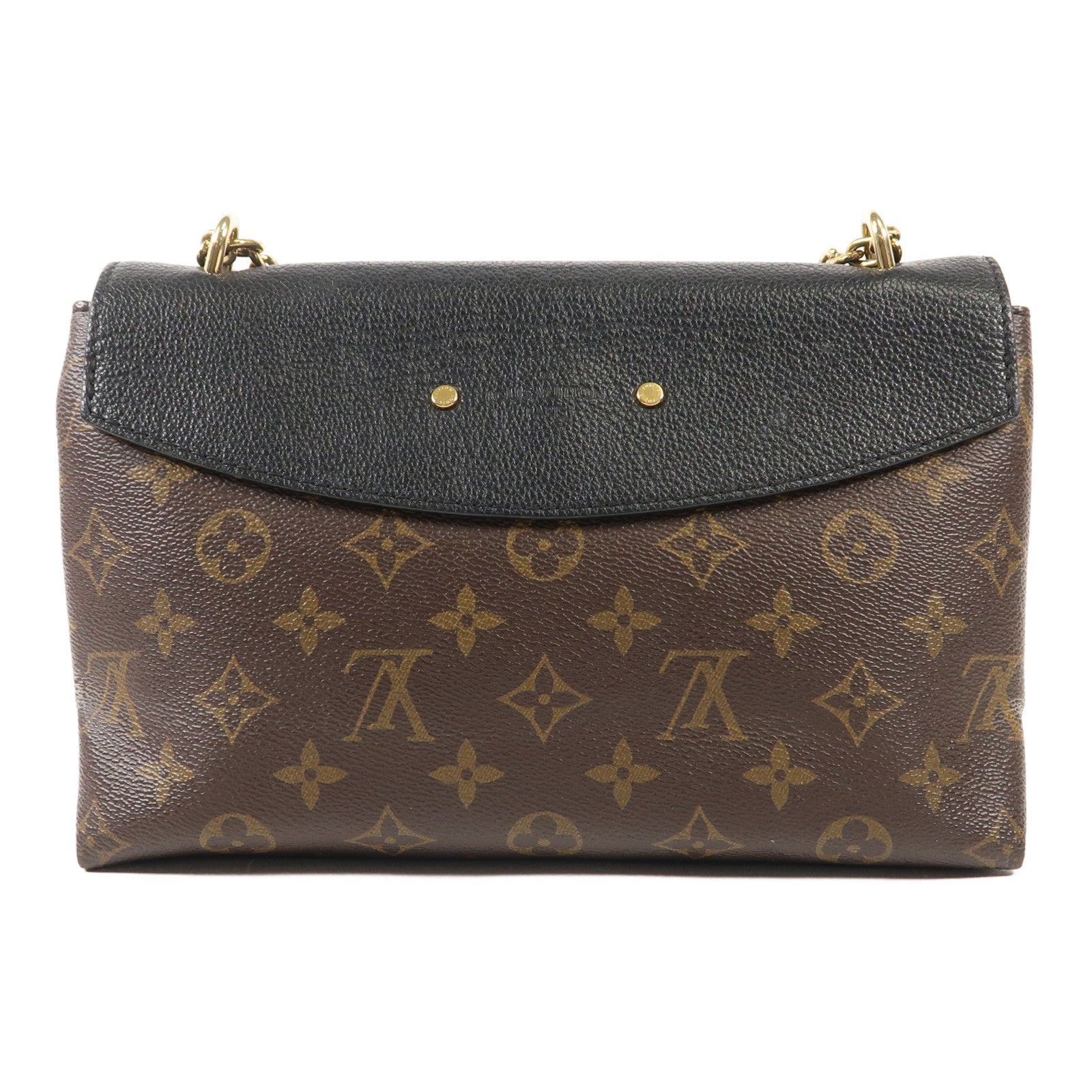LOUIS VUITTON Monogram Saint Placide金扣肩背袋棕色/色