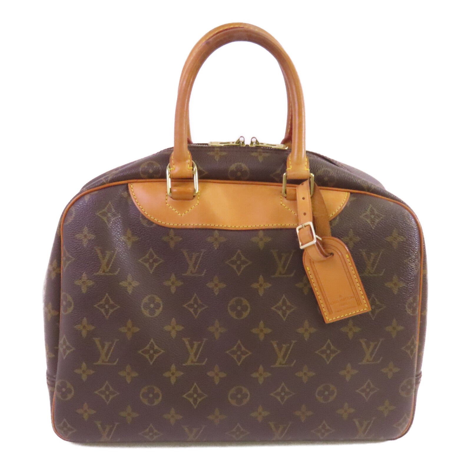 LOUIS VUITTON Monogram Deauville金扣手挽袋