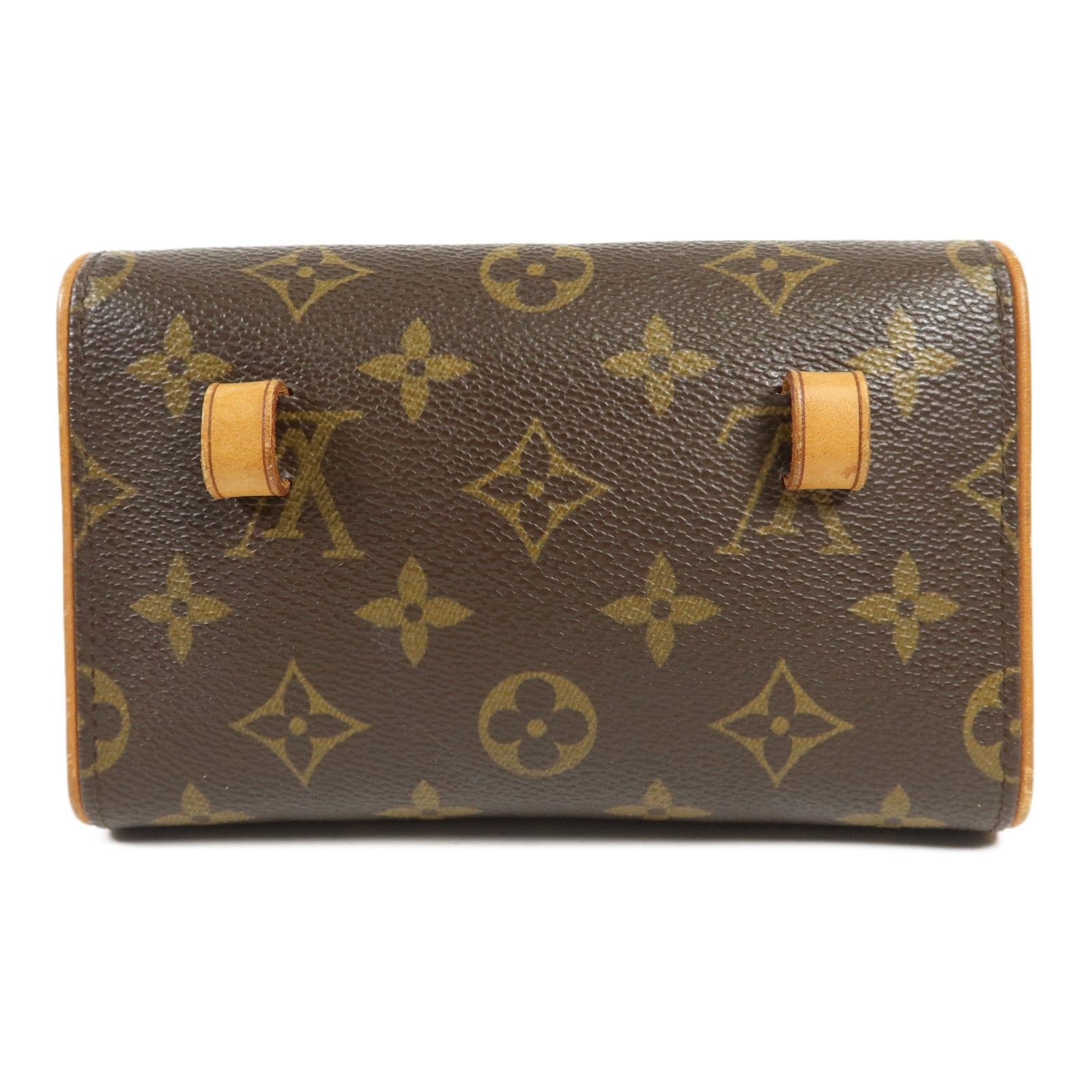LOUIS VUITTON Monogram Pochette Florentine金扣腰包棕色