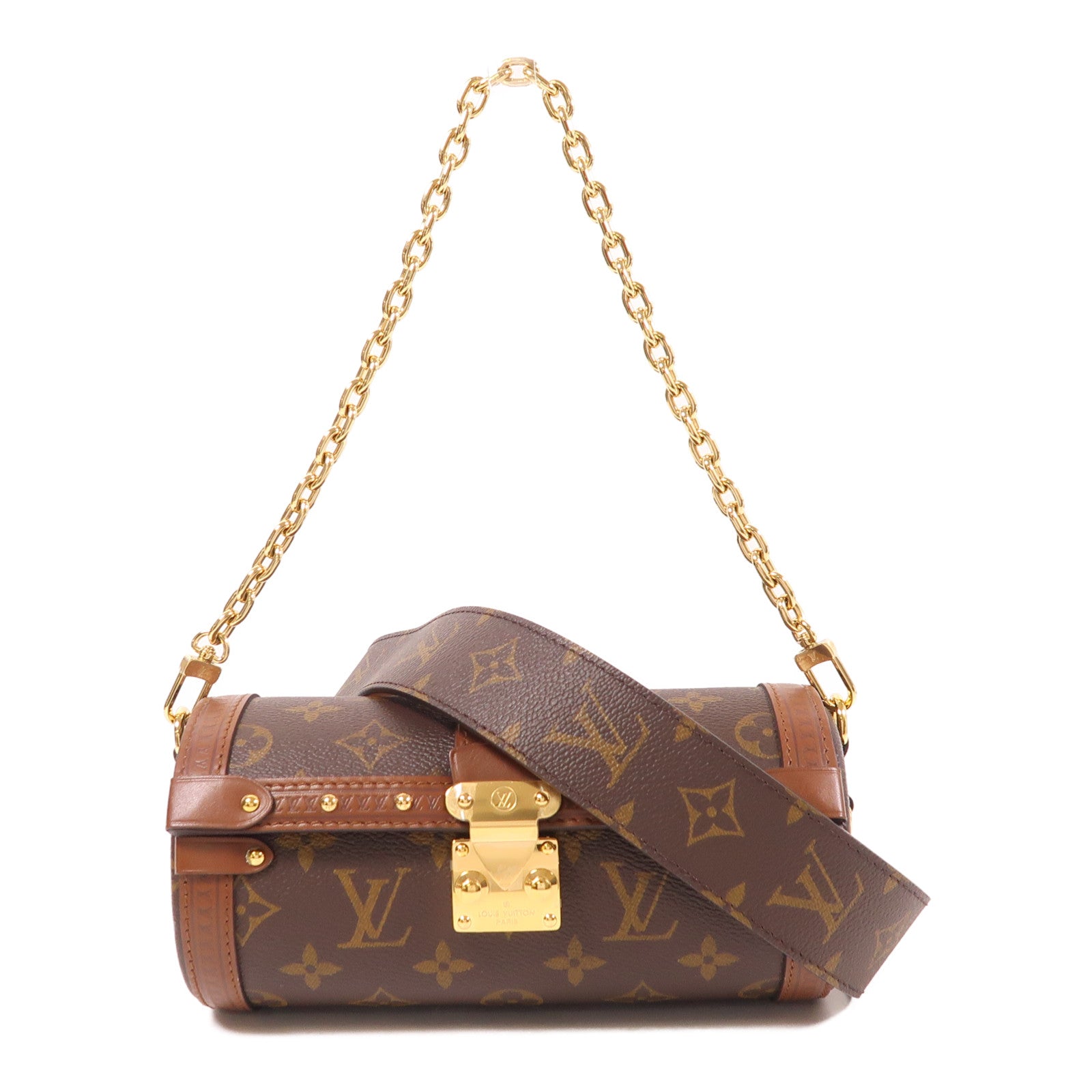 LOUIS VUITTON LV GHW Papillon Trunk 2 Way Shoulder Bag M57835 Monogram Brown