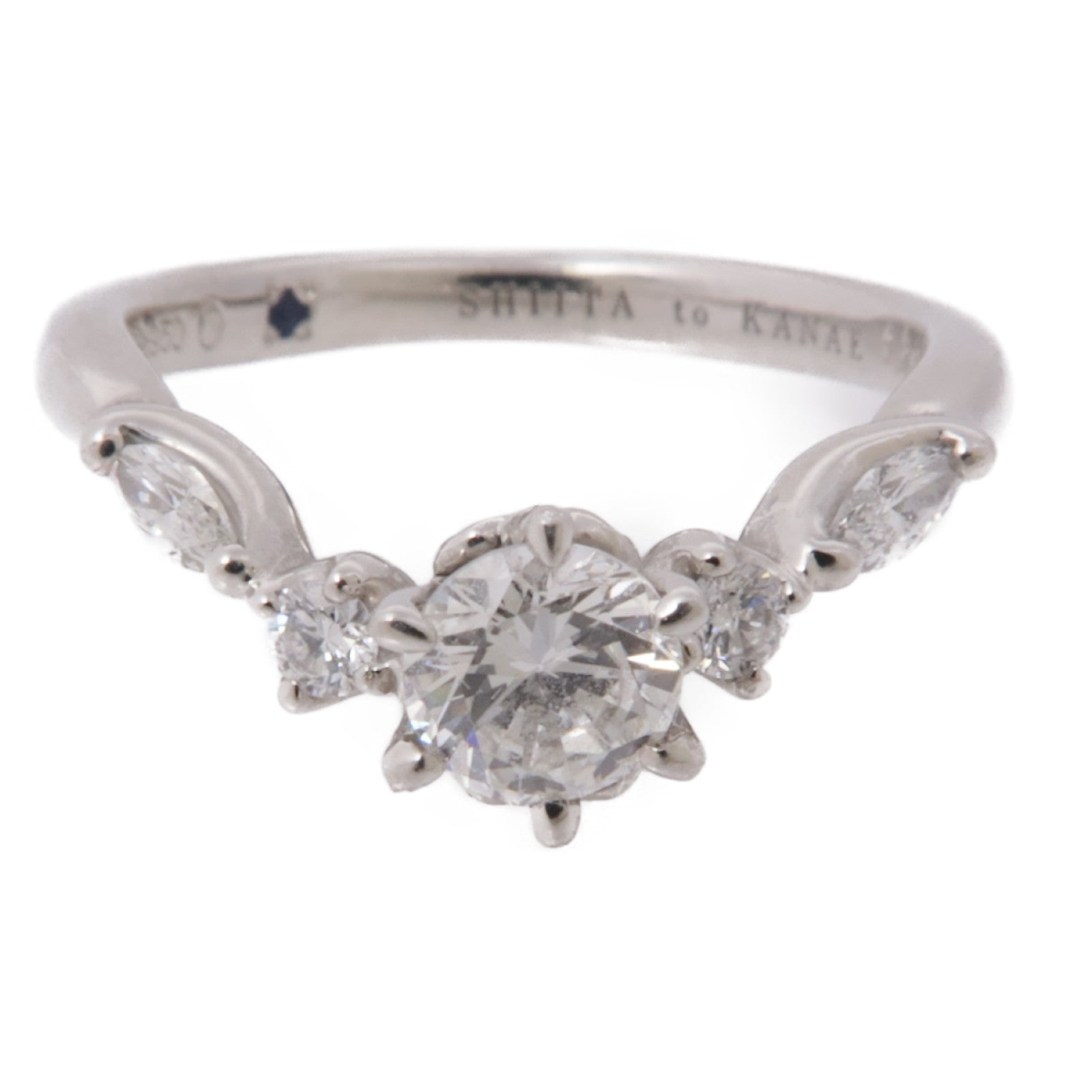 JEWELRY Diamond Ring PT950 Platinum US#4