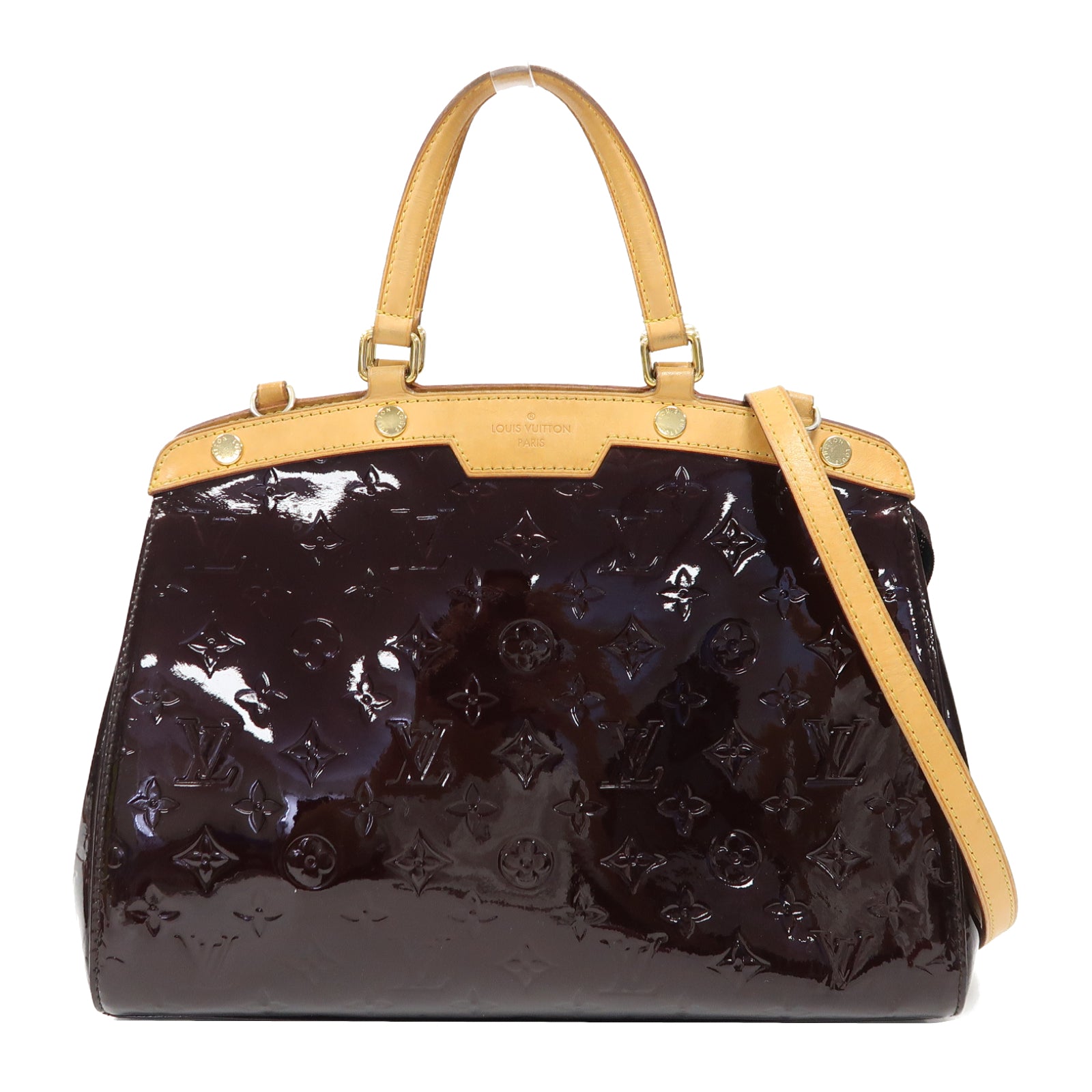 LOUIS VUITTON 【激減優惠】Vernis Brea MM金扣手挽肩背兩用袋紅色