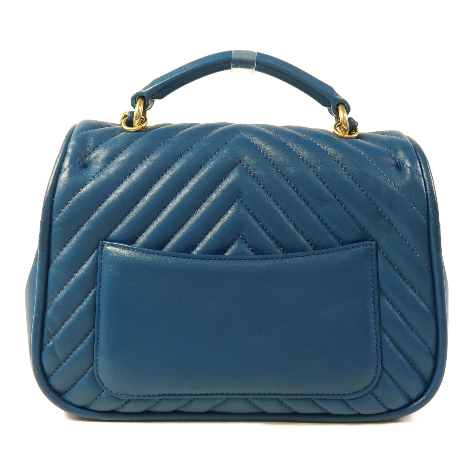 CHANEL 羊皮皮革Chain Shoulder金扣手挽肩背兩用袋