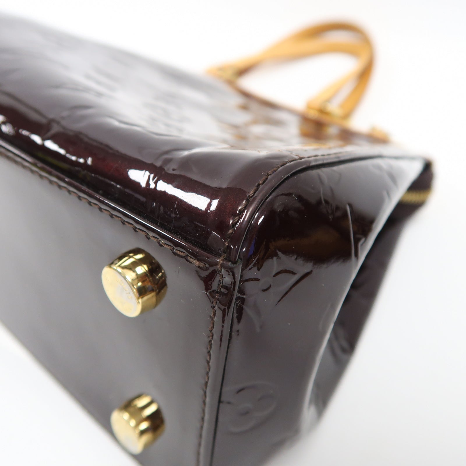 LOUIS VUITTON 【激減優惠】Vernis Brea MM金扣手挽肩背兩用袋紅色