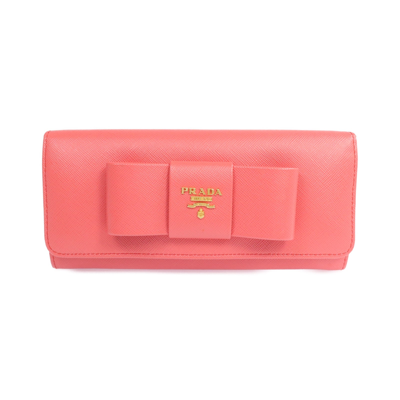 PRADA 【激減優惠】Saffiano皮革Long Wallet金扣長錢包