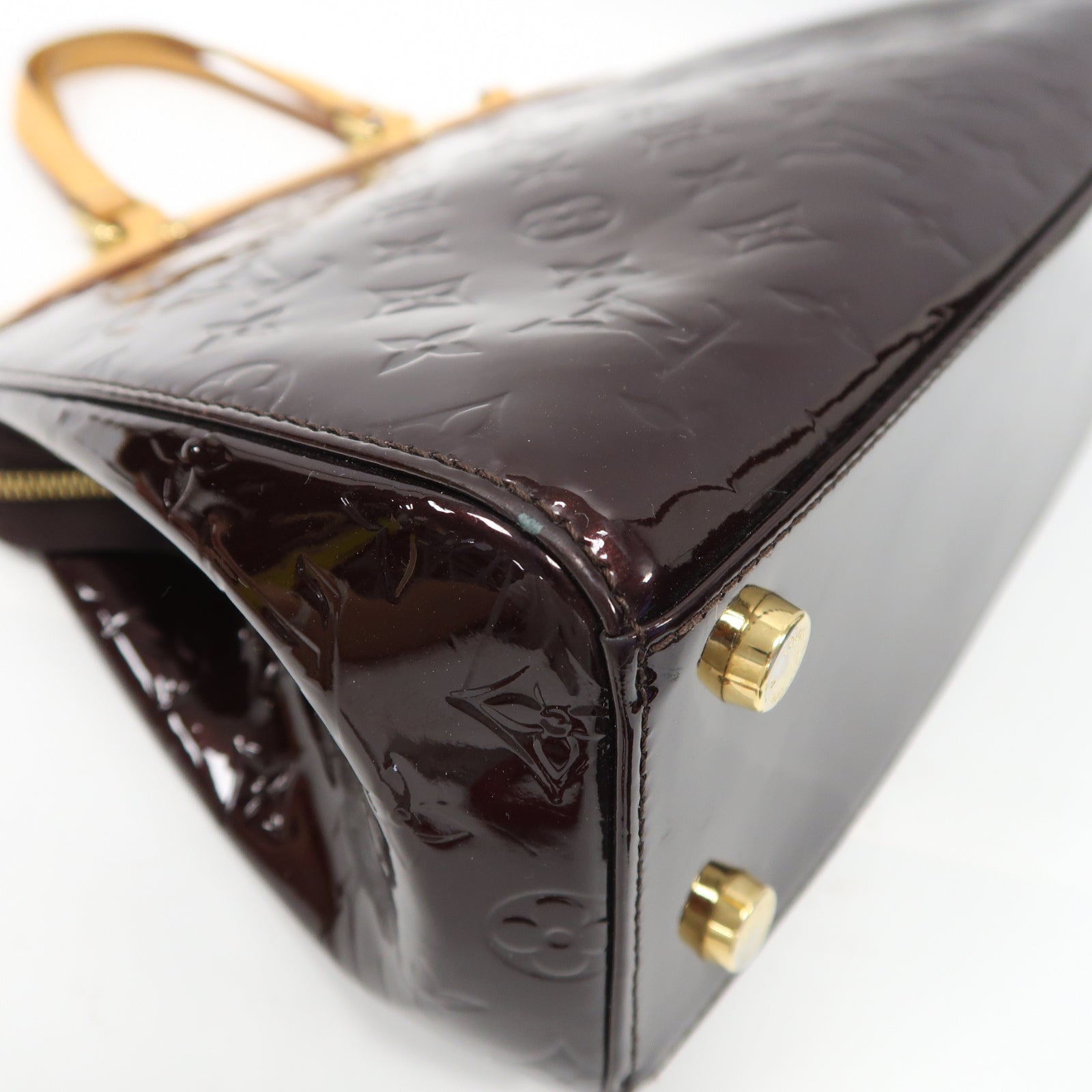 LOUIS VUITTON 【激減優惠】Vernis Brea MM金扣手挽肩背兩用袋紅色