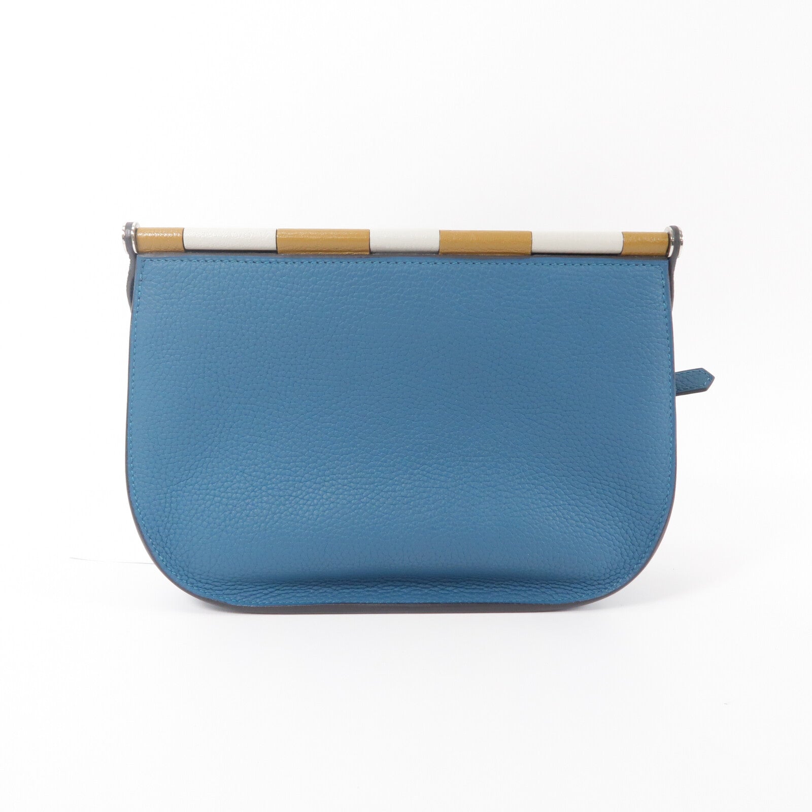 HERMES Clemence皮革Sac Saut 25肩背袋Vert Bosphore
