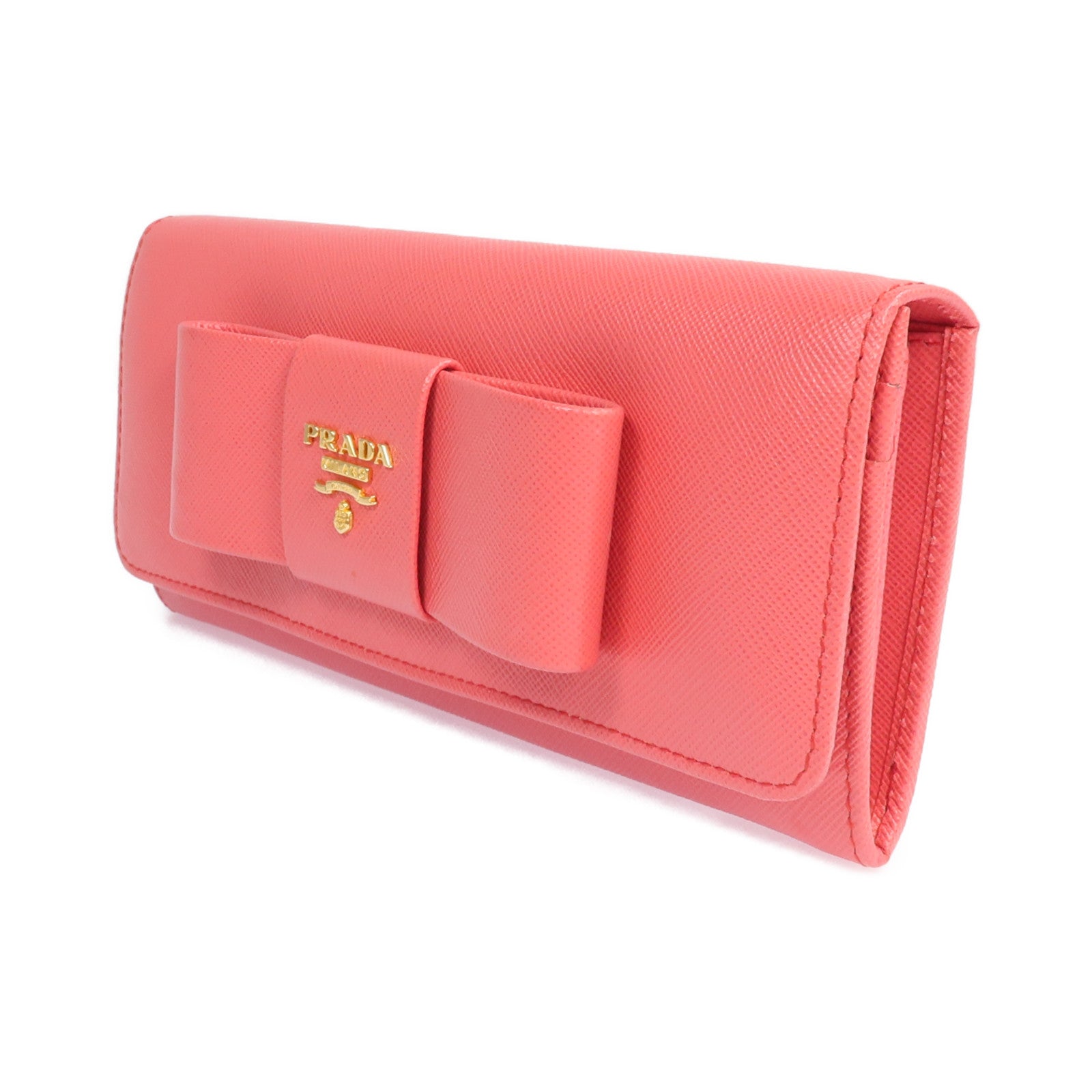 PRADA 【激減優惠】Saffiano皮革Long Wallet金扣長錢包