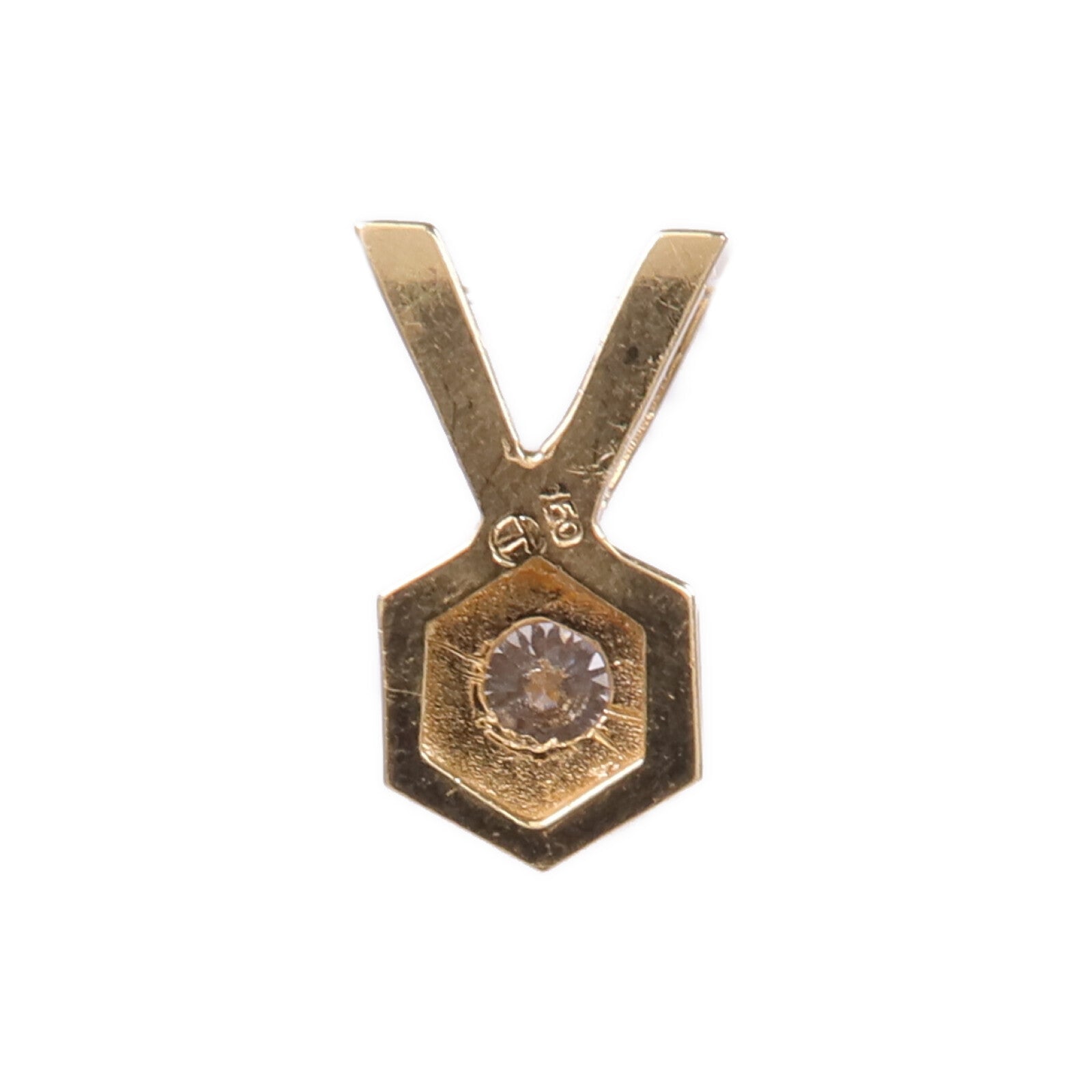 JEWELRY 【激減優惠】18K黃金Diamond Pendant Top鑽石吊墜