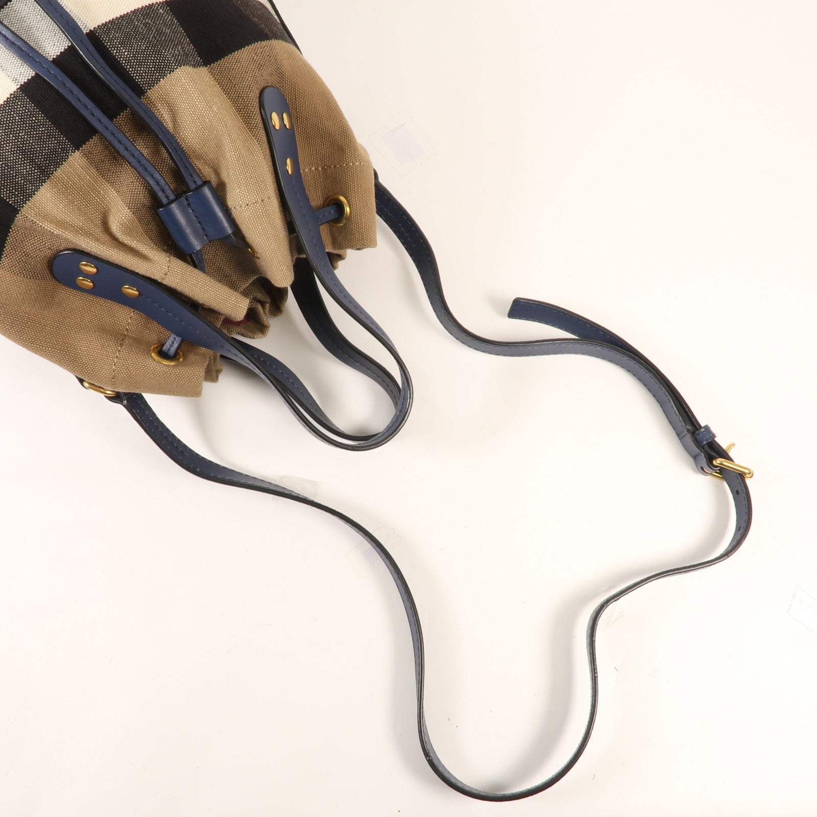 BURBERRY 帆布Shoulder Bag金扣手挽肩背兩用袋