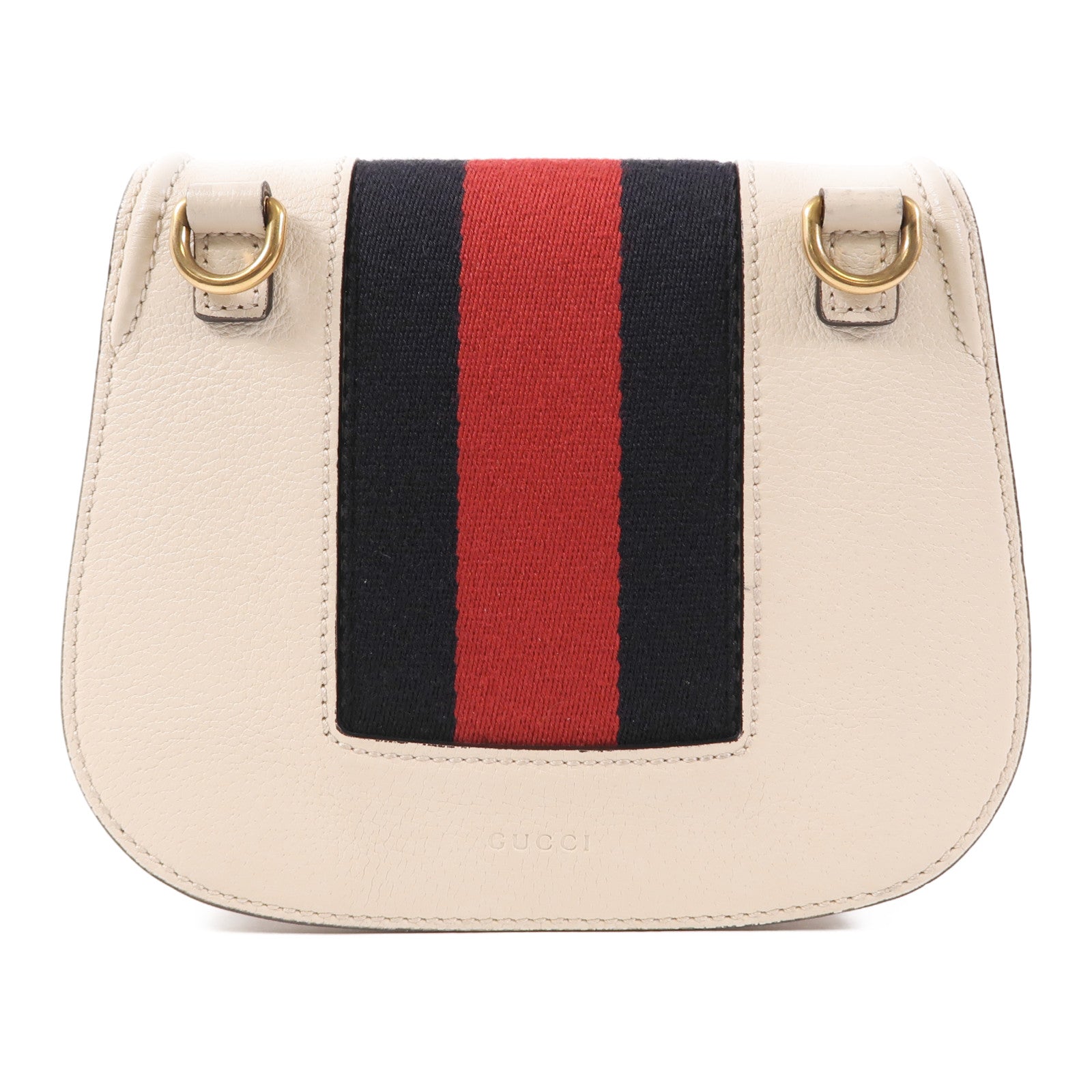 GUCCI GG GHW Totem Butterfly Shoulder Bag Calfskin Leather Beige