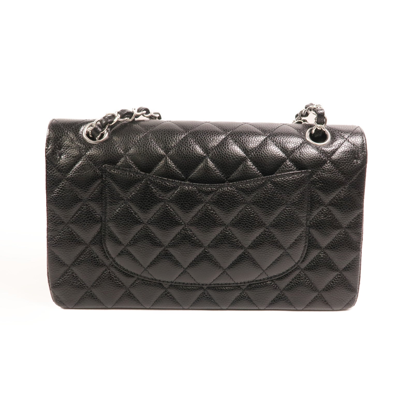 CHANEL 牛皮皮革Classic 25銀扣鏈帶肩背袋