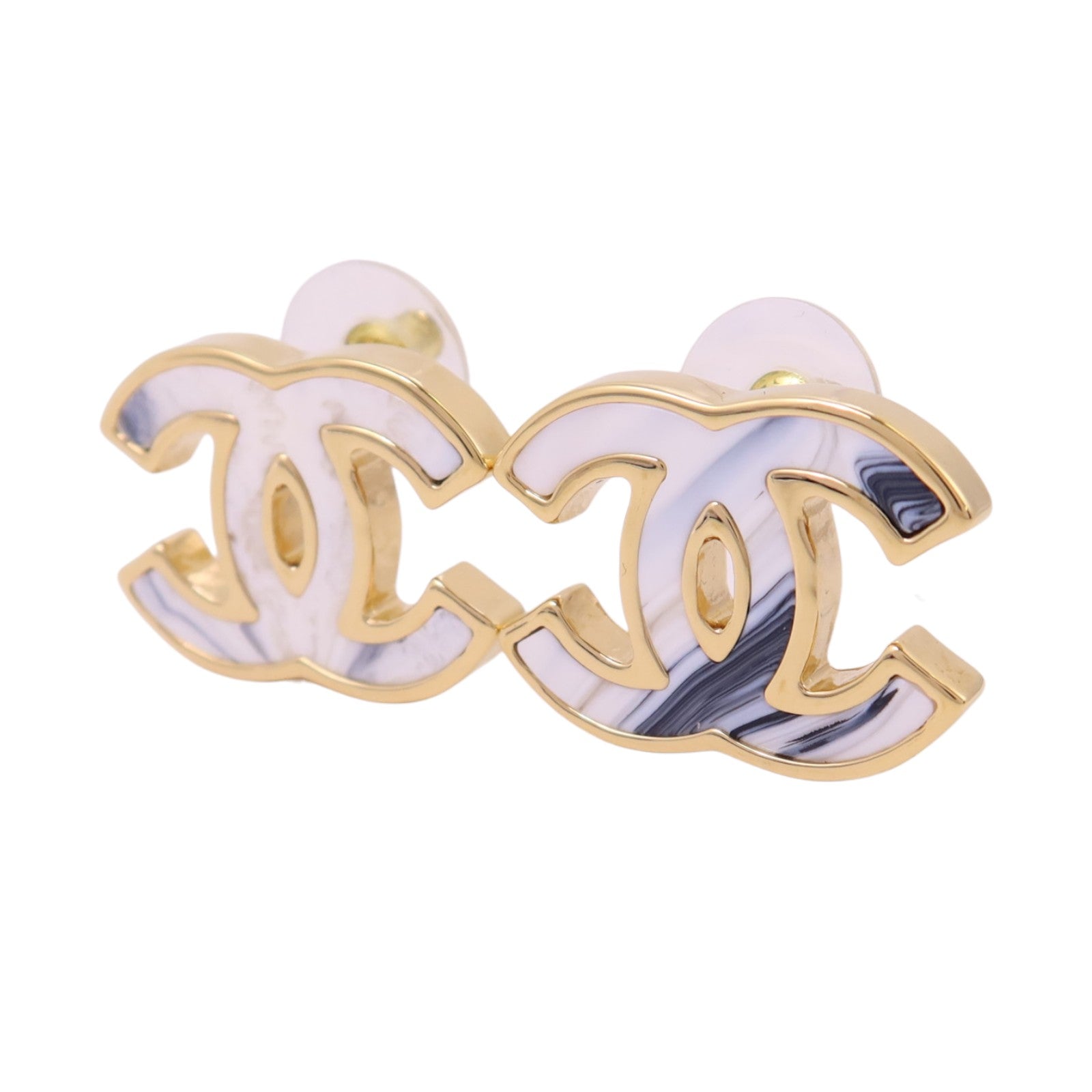 CHANEL 【激減優惠】金屬/琺瑯CC Earrings金扣耳環